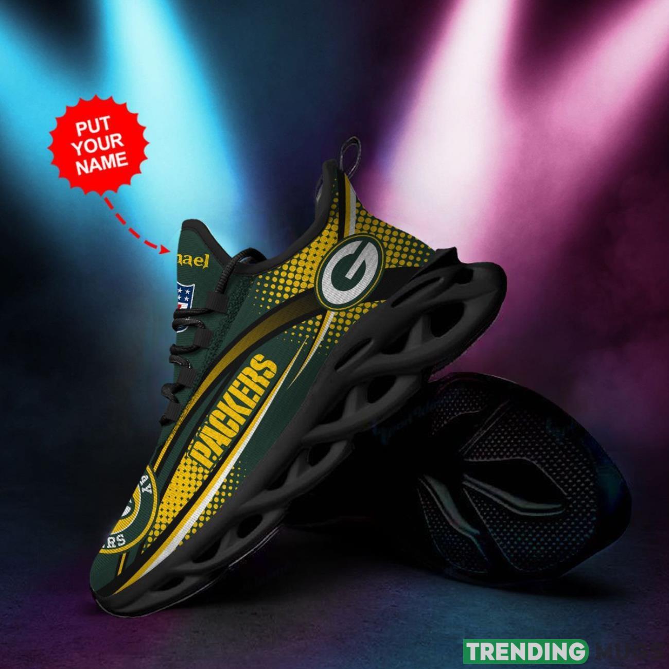 Green Bay Packers Custom Personalized Max Soul Sneakers Running Full Printed Sports Running Shoes Max Soul Green Bay Packers Custom Personalized Max Soul Sneakers Running Full Printed Sports Running Shoes Max Soul
