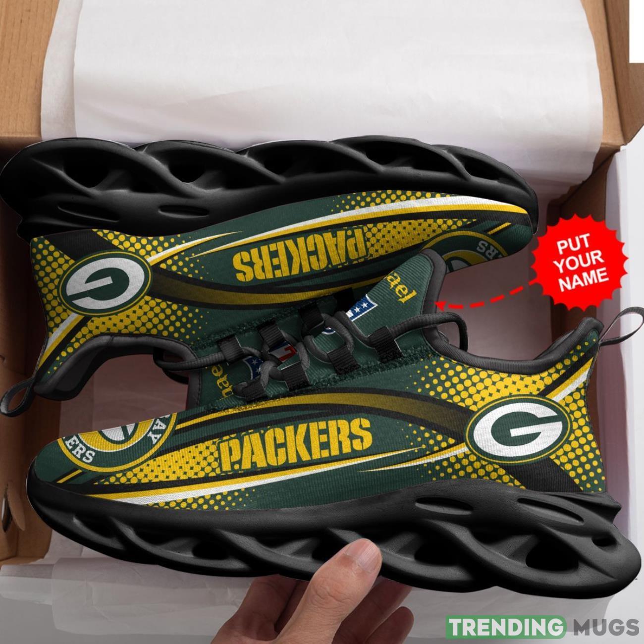 Green Bay Packers Custom Personalized Max Soul Sneakers Running Full Printed Sports Running Shoes Max Soul Green Bay Packers Custom Personalized Max Soul Sneakers Running Full Printed Sports Running Shoes Max Soul