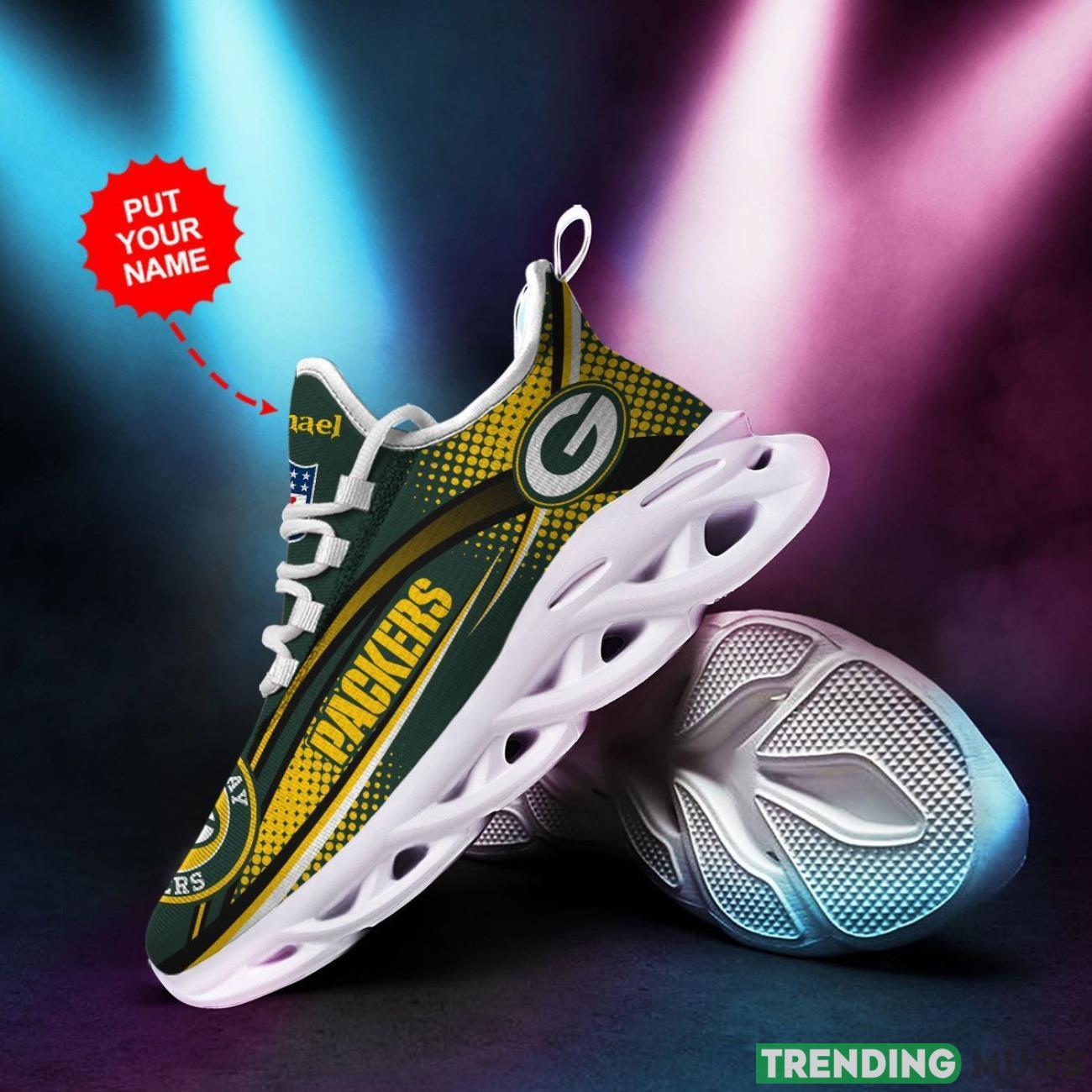 Green Bay Packers Custom Personalized Max Soul Sneakers Running Full Printed Sports Running Shoes Max Soul Green Bay Packers Custom Personalized Max Soul Sneakers Running Full Printed Sports Running Shoes Max Soul