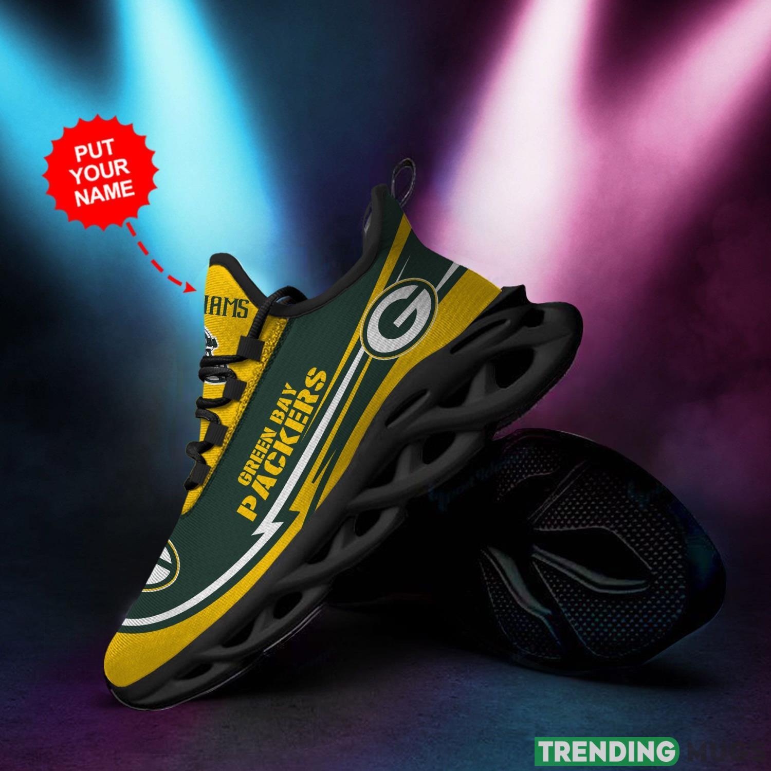 Green Bay Packers Custom Personalized Max Soul Sneakers Running Sports Shoes For Men Women Max Soul Green Bay Packers Custom Personalized Max Soul Sneakers Running Sports Shoes For Men Women Max Soul