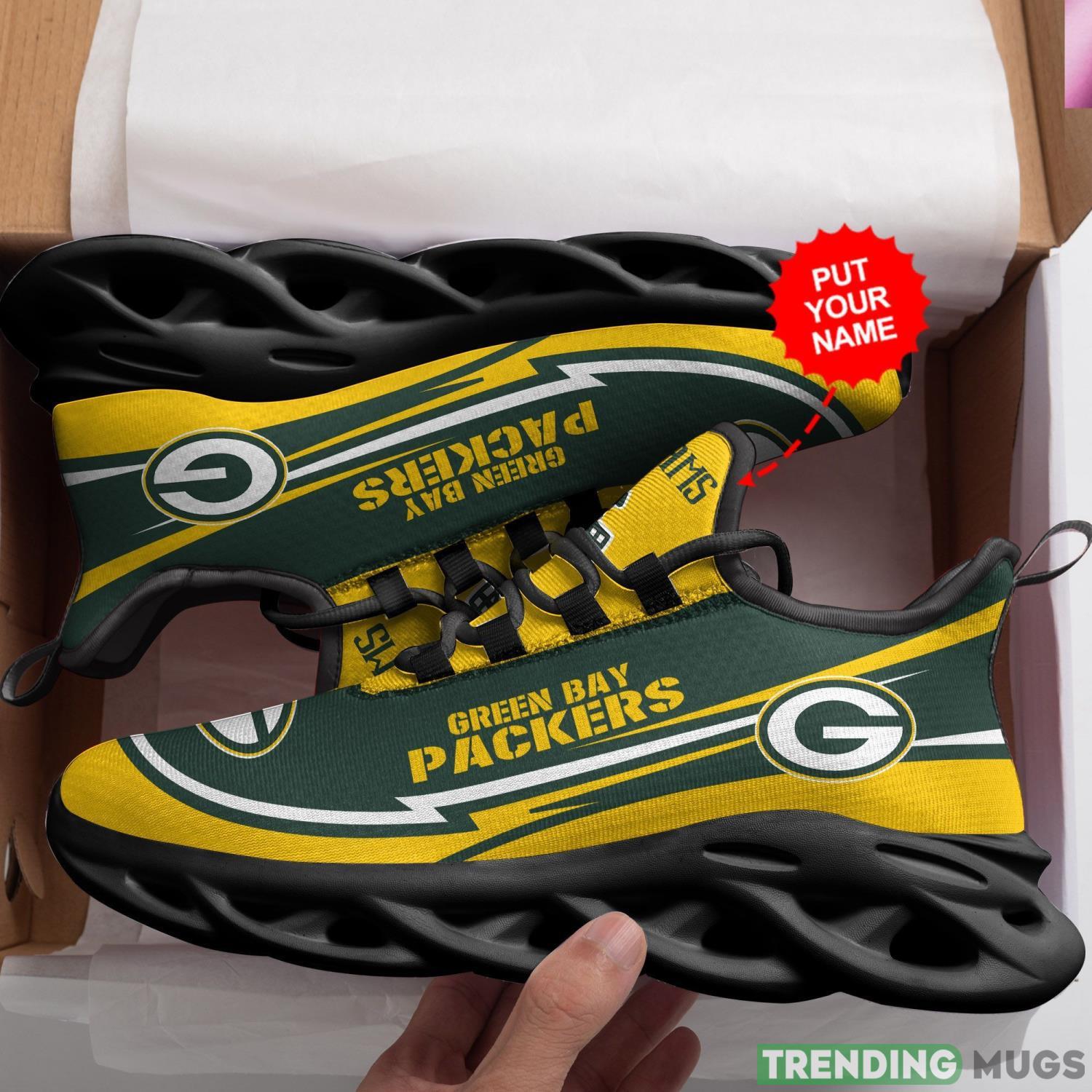 Green Bay Packers Custom Personalized Max Soul Sneakers Running Sports Shoes For Men Women Max Soul Green Bay Packers Custom Personalized Max Soul Sneakers Running Sports Shoes For Men Women Max Soul