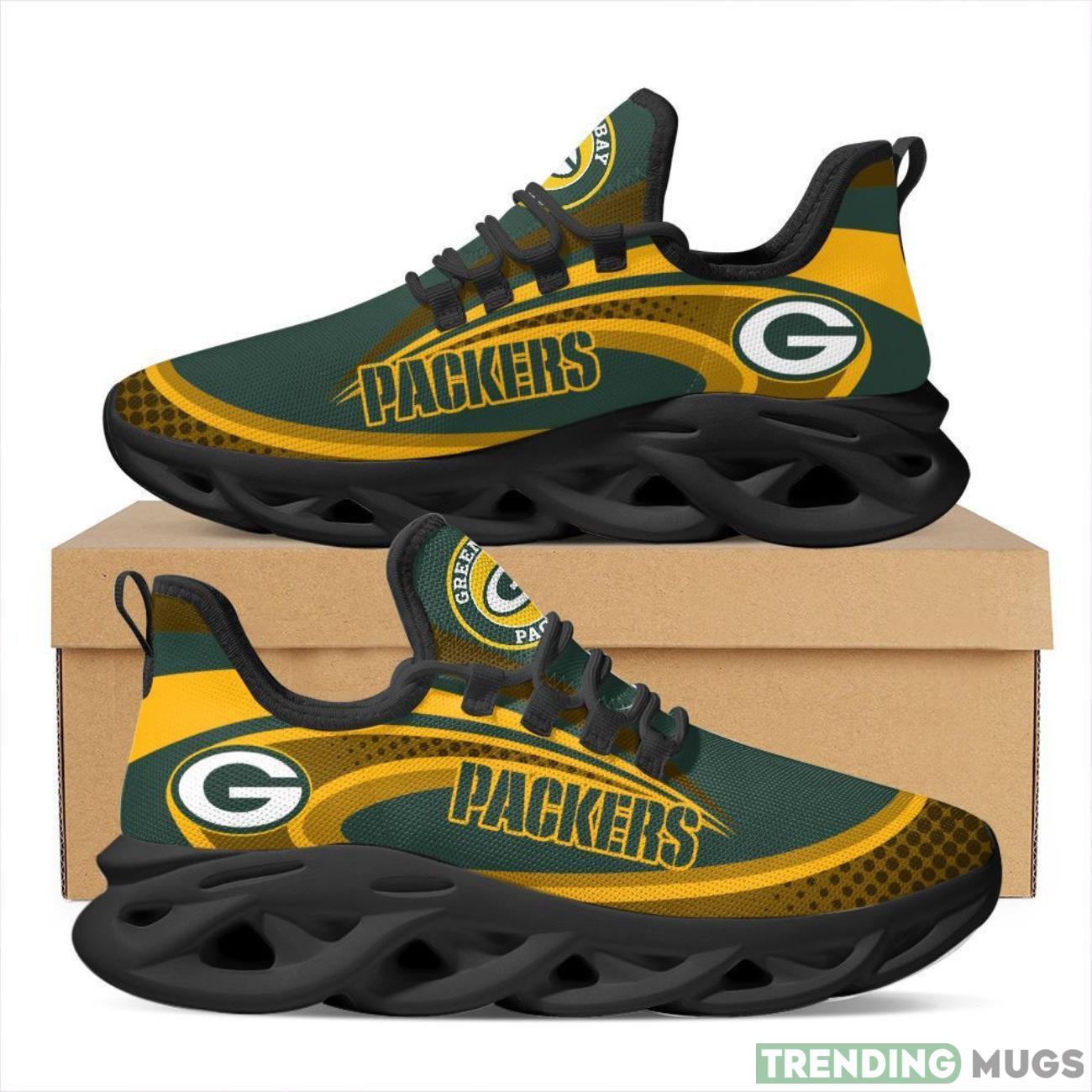 Green Bay Packers Max Soul Sneakers Running Full Printed Sports Running Shoes Max Soul Green Bay Packers Max Soul Sneakers Running Full Printed Sports Running Shoes Max Soul