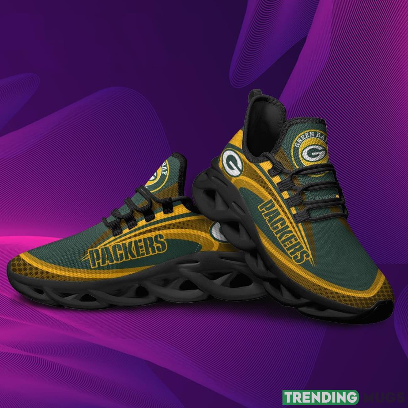 Green Bay Packers Max Soul Sneakers Running Full Printed Sports Running Shoes Max Soul Green Bay Packers Max Soul Sneakers Running Full Printed Sports Running Shoes Max Soul