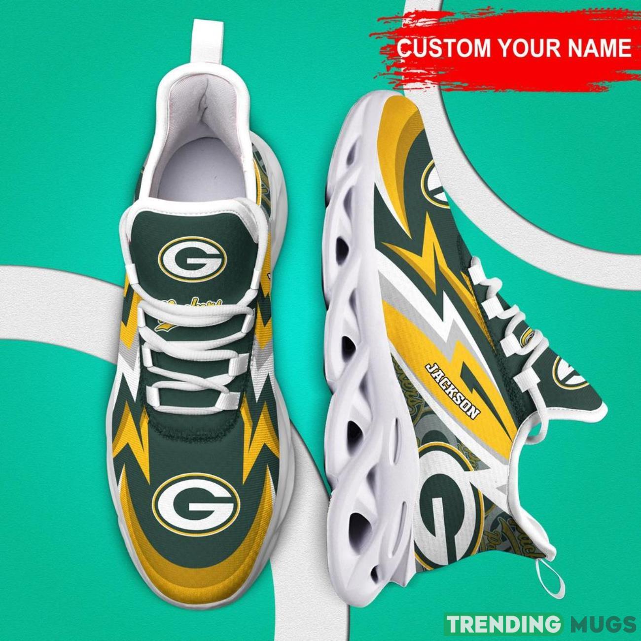 Green Bay Packers NFL Max Soul Shoes Custom Name National Football League Fans Gifts For NFL Fans Max Soul Green Bay Packers NFL Max Soul Shoes Custom Name National Football League Fans Gifts For NFL Fans Max Soul