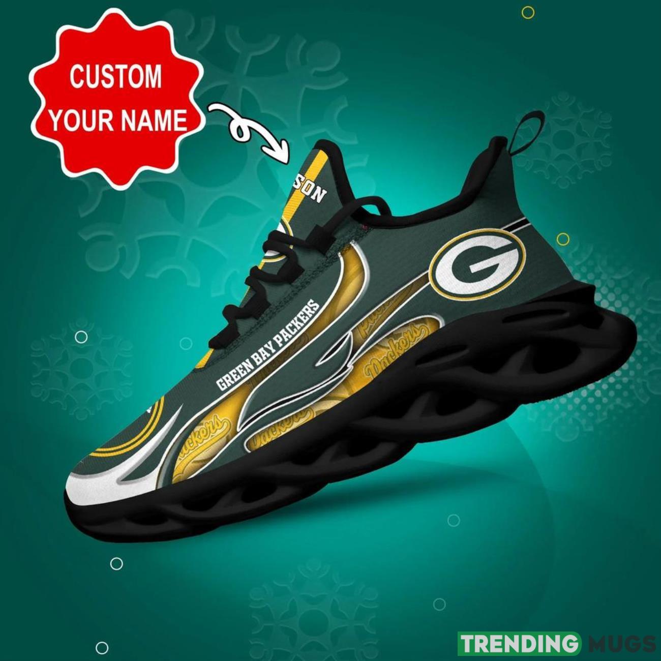 Green Bay Packers NFL Max Soul Shoes Sneakers Personalized Name Gifts For Football Fans Product Photo 1 Green Bay Packers NFL Max Soul Shoes Sneakers Personalized Name Gifts For Football Fans Product Photo 1