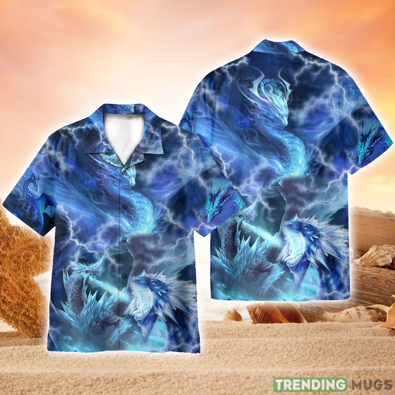 Ice Dragon Art Full Printed Hawaiian Shirt Beach Shirt Product Photo 1 Ice Dragon Art Full Printed Hawaiian Shirt Beach Shirt Product Photo 1
