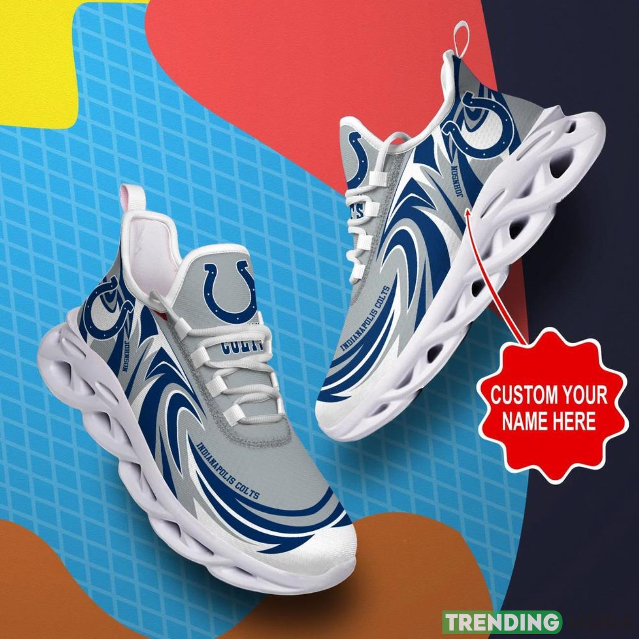 Indianapolis Colts NFL Football Fans Max Soul Shoes Sneakers Personalized Name Gifts Men Women Shoes Max Soul Indianapolis Colts NFL Football Fans Max Soul Shoes Sneakers Personalized Name Gifts Men Women Shoes Max Soul