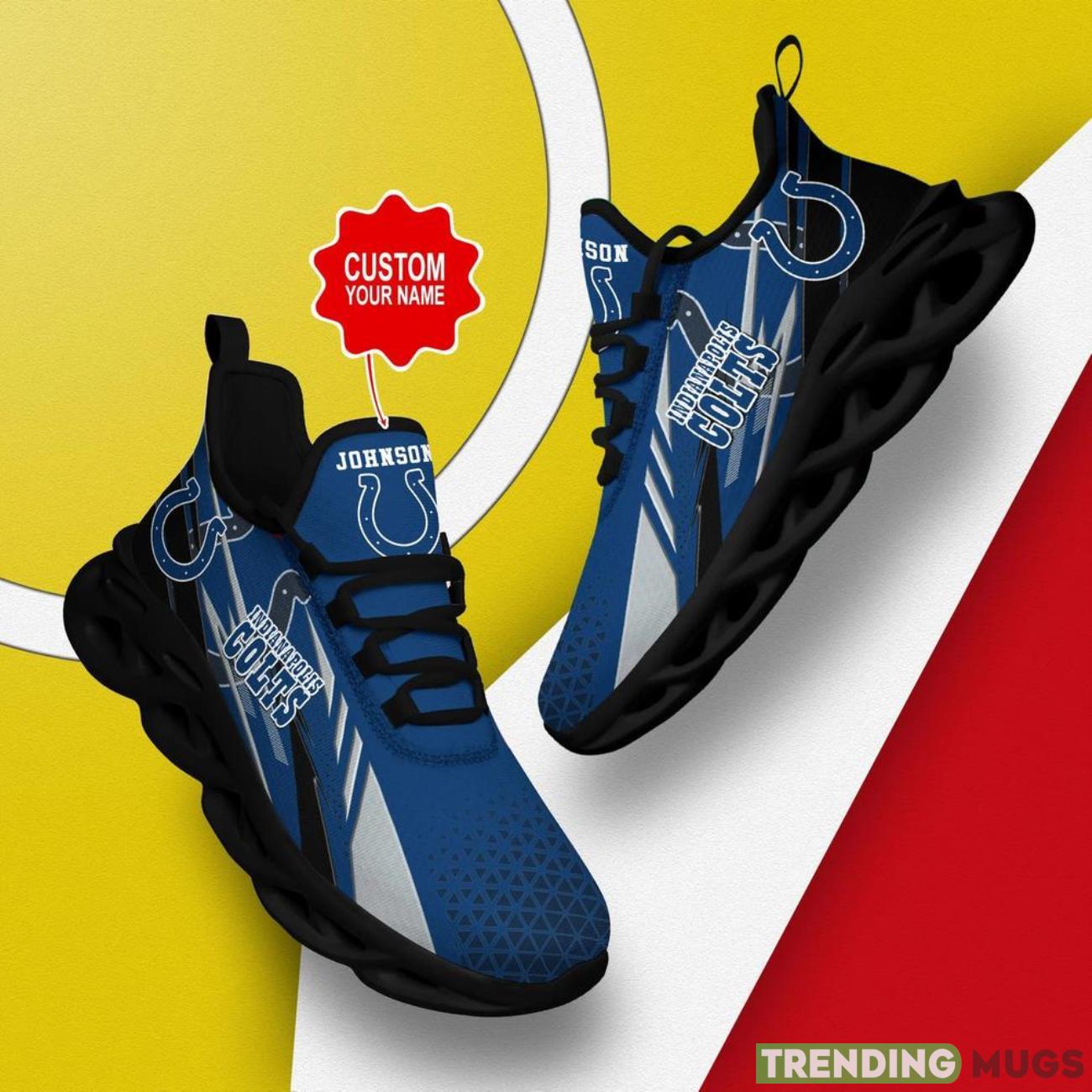 Indianapolis Colts NFL Max Soul Shoes Custom Name National Football League Fans Gifts For NFL Fans Max Soul Indianapolis Colts NFL Max Soul Shoes Custom Name National Football League Fans Gifts For NFL Fans Max Soul