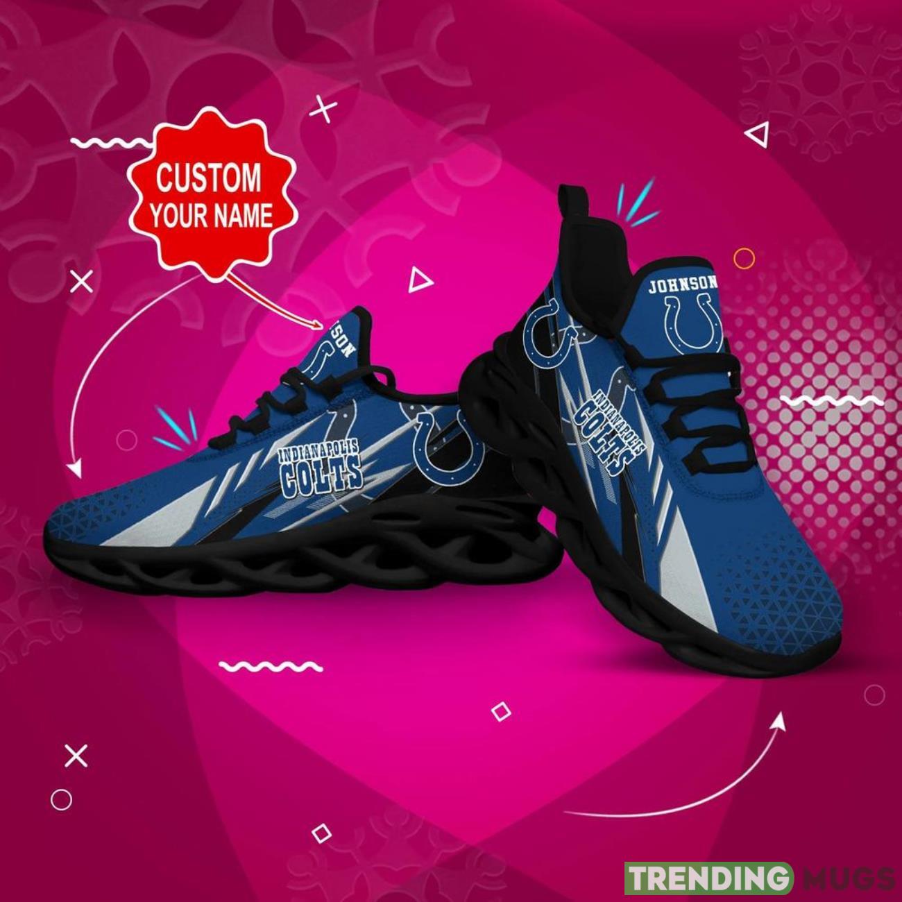 Indianapolis Colts NFL Max Soul Shoes Custom Name National Football League Fans Gifts For NFL Fans Max Soul Indianapolis Colts NFL Max Soul Shoes Custom Name National Football League Fans Gifts For NFL Fans Max Soul