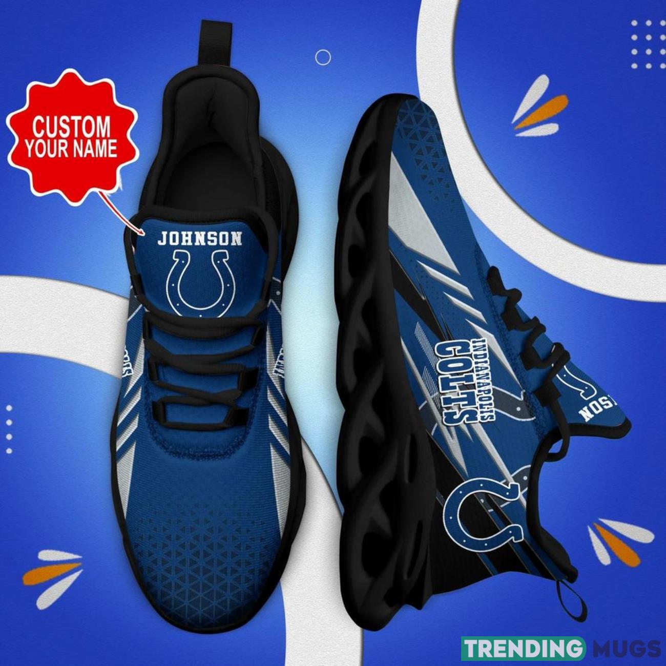 Indianapolis Colts NFL Max Soul Shoes Custom Name National Football League Fans Gifts For NFL Fans Product Photo 1 Indianapolis Colts NFL Max Soul Shoes Custom Name National Football League Fans Gifts For NFL Fans Product Photo 1