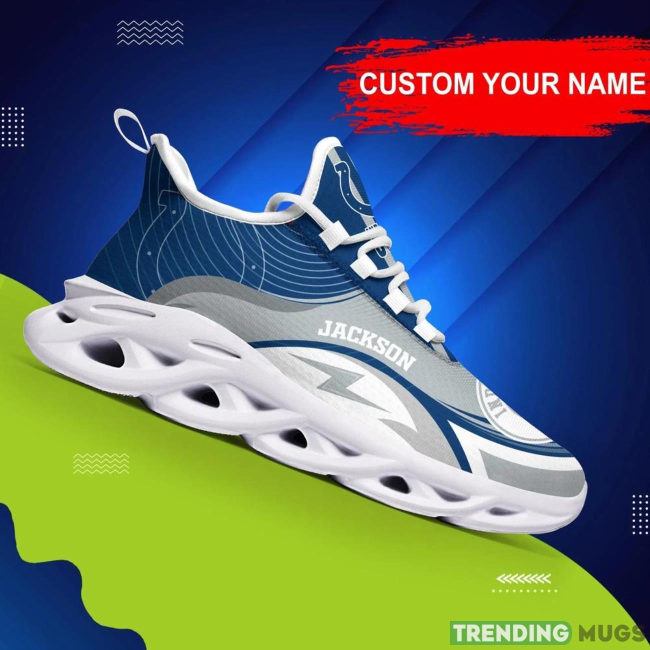 Indianapolis Colts NFL Max Soul Shoes Sneakers Personalized Name Gifts For Football Fans Product Photo 1 Indianapolis Colts NFL Max Soul Shoes Sneakers Personalized Name Gifts For Football Fans Product Photo 1