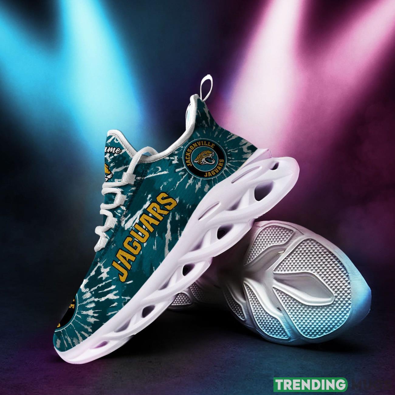 Jacksonville Jaguars Custom Name Tie Dye Max Soul Sneaker Shoes For Fans For Men Women Product Photo 1 Jacksonville Jaguars Custom Name Tie Dye Max Soul Sneaker Shoes For Fans For Men Women Product Photo 1