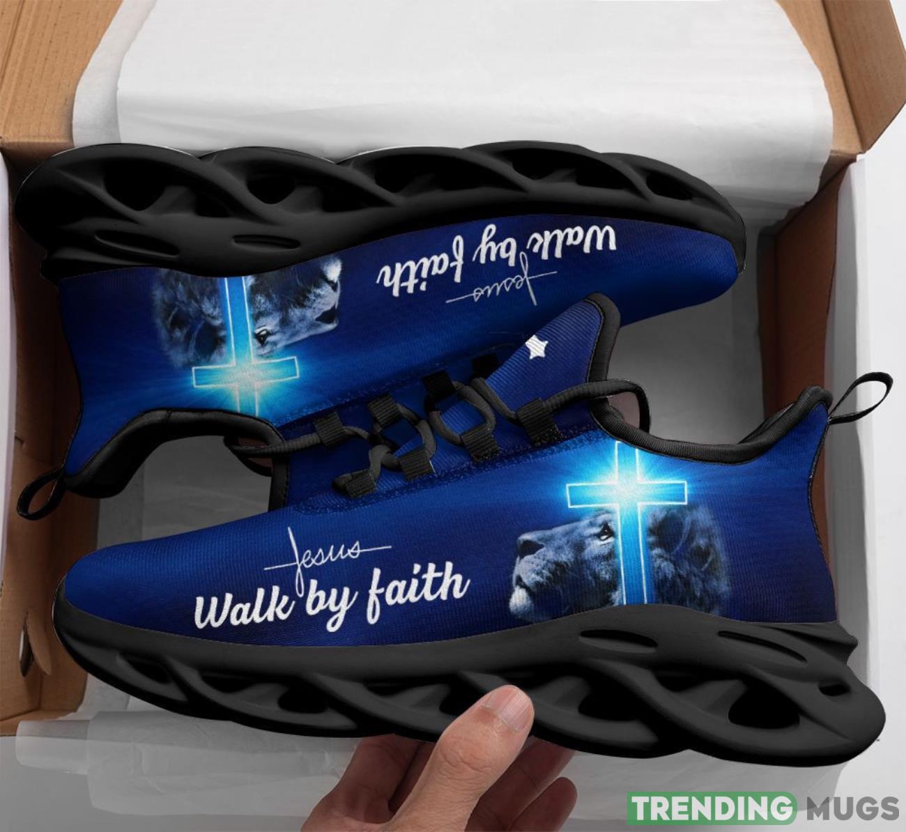 Jesus Walk By Faith Blue Max Soul Shoes Running Sneakers Sport Sneakers Gift Max Soul Jesus Walk By Faith Blue Max Soul Shoes Running Sneakers Sport Sneakers Gift Max Soul