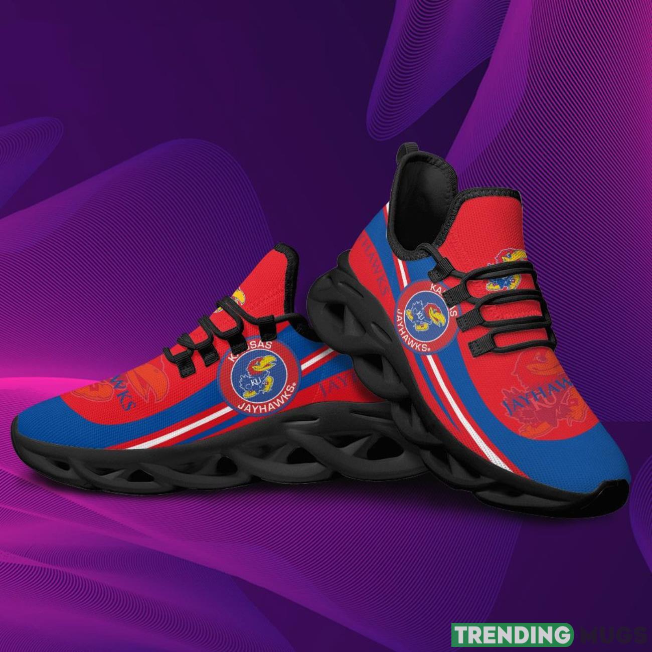 Kansas Jayhawks Custom Name Personalized Max Soul Sneakers Running Sports Shoes Max Soul Kansas Jayhawks Custom Name Personalized Max Soul Sneakers Running Sports Shoes Max Soul
