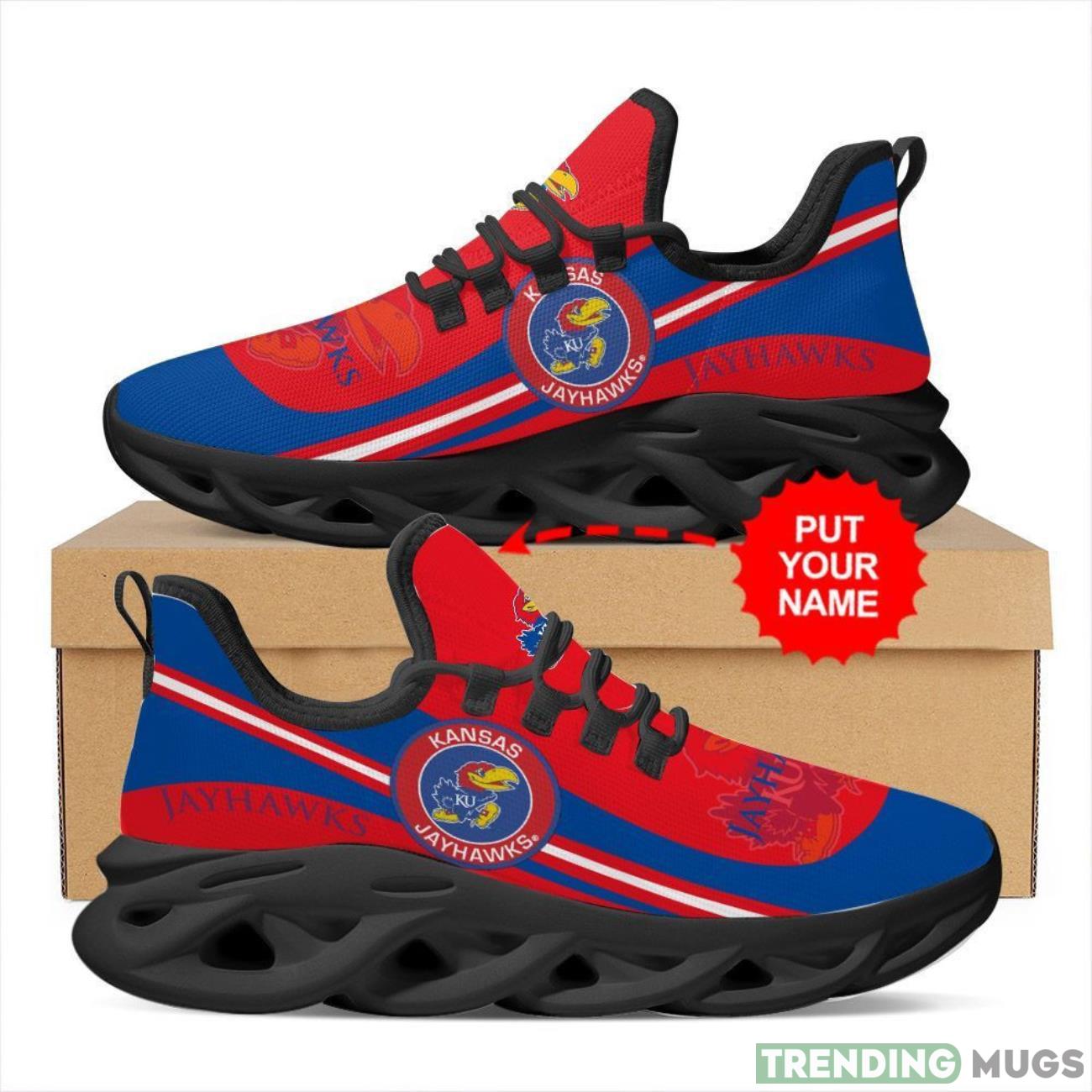 Kansas Jayhawks Custom Name Personalized Max Soul Sneakers Running Sports Shoes Product Photo 1 Kansas Jayhawks Custom Name Personalized Max Soul Sneakers Running Sports Shoes Product Photo 1