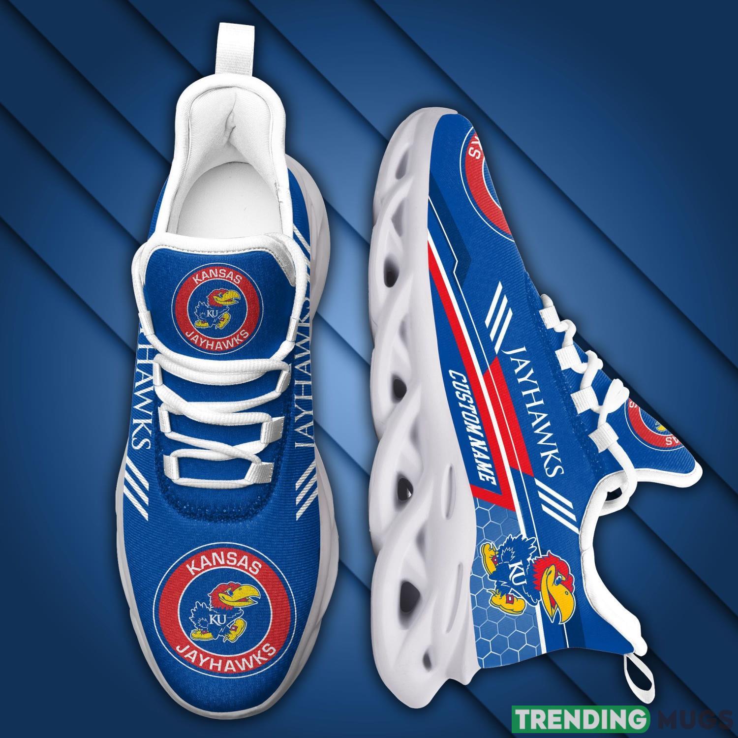 Kansas Jayhawks Custom Personalized Max Soul Sneakers Running Sports Shoes For Men Womens Max Soul Kansas Jayhawks Custom Personalized Max Soul Sneakers Running Sports Shoes For Men Womens Max Soul