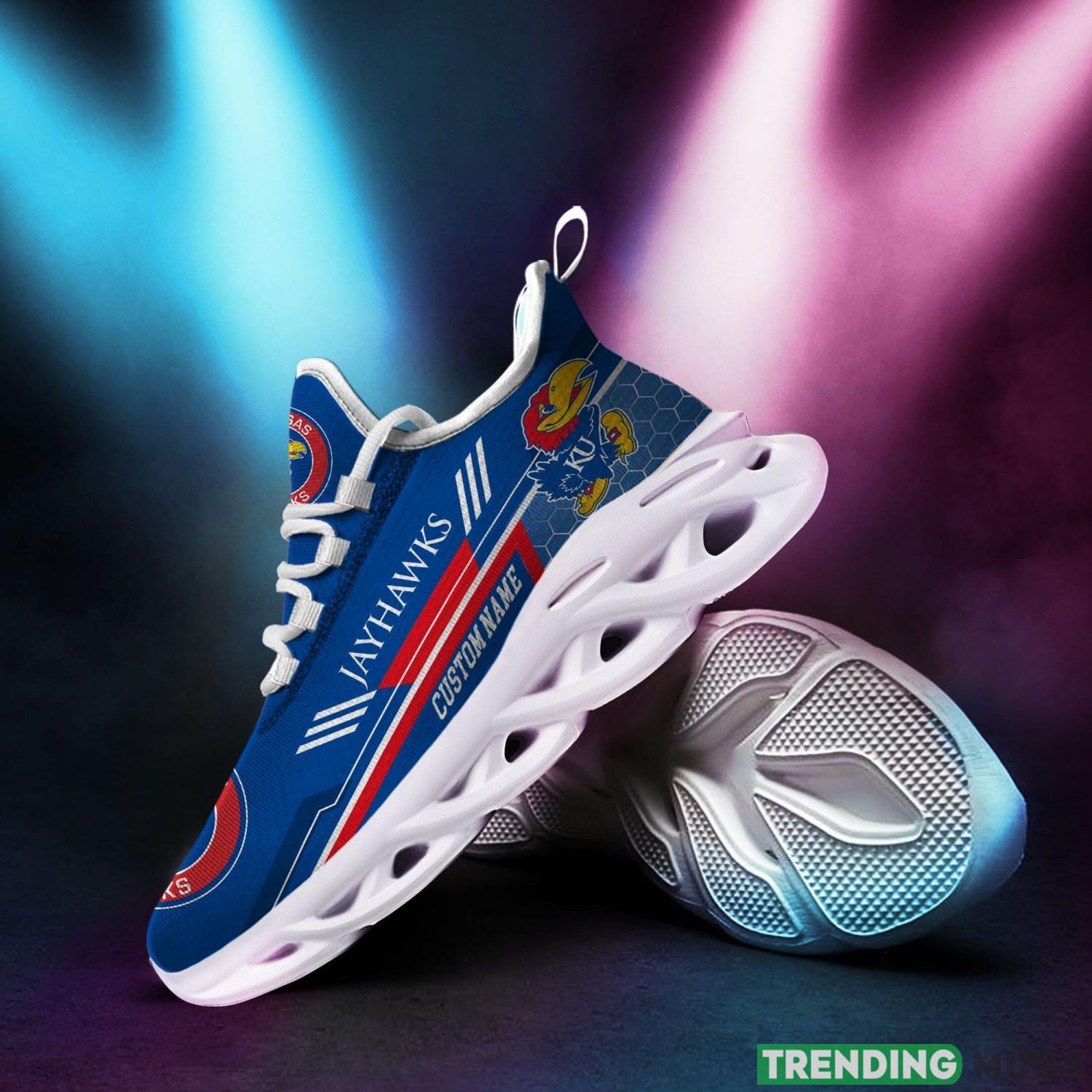 Kansas Jayhawks Custom Personalized Max Soul Sneakers Running Sports Shoes For Men Womens Max Soul Kansas Jayhawks Custom Personalized Max Soul Sneakers Running Sports Shoes For Men Womens Max Soul