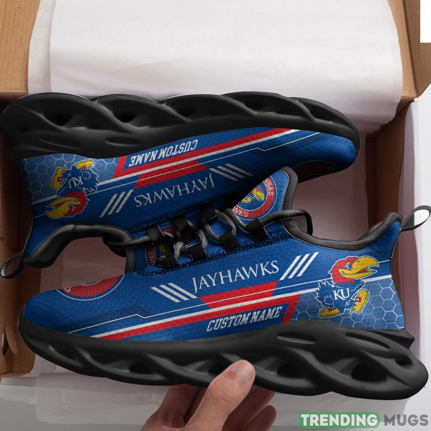 Kansas Jayhawks Custom Personalized Max Soul Sneakers Running Sports Shoes For Men Womens Max Soul Kansas Jayhawks Custom Personalized Max Soul Sneakers Running Sports Shoes For Men Womens Max Soul