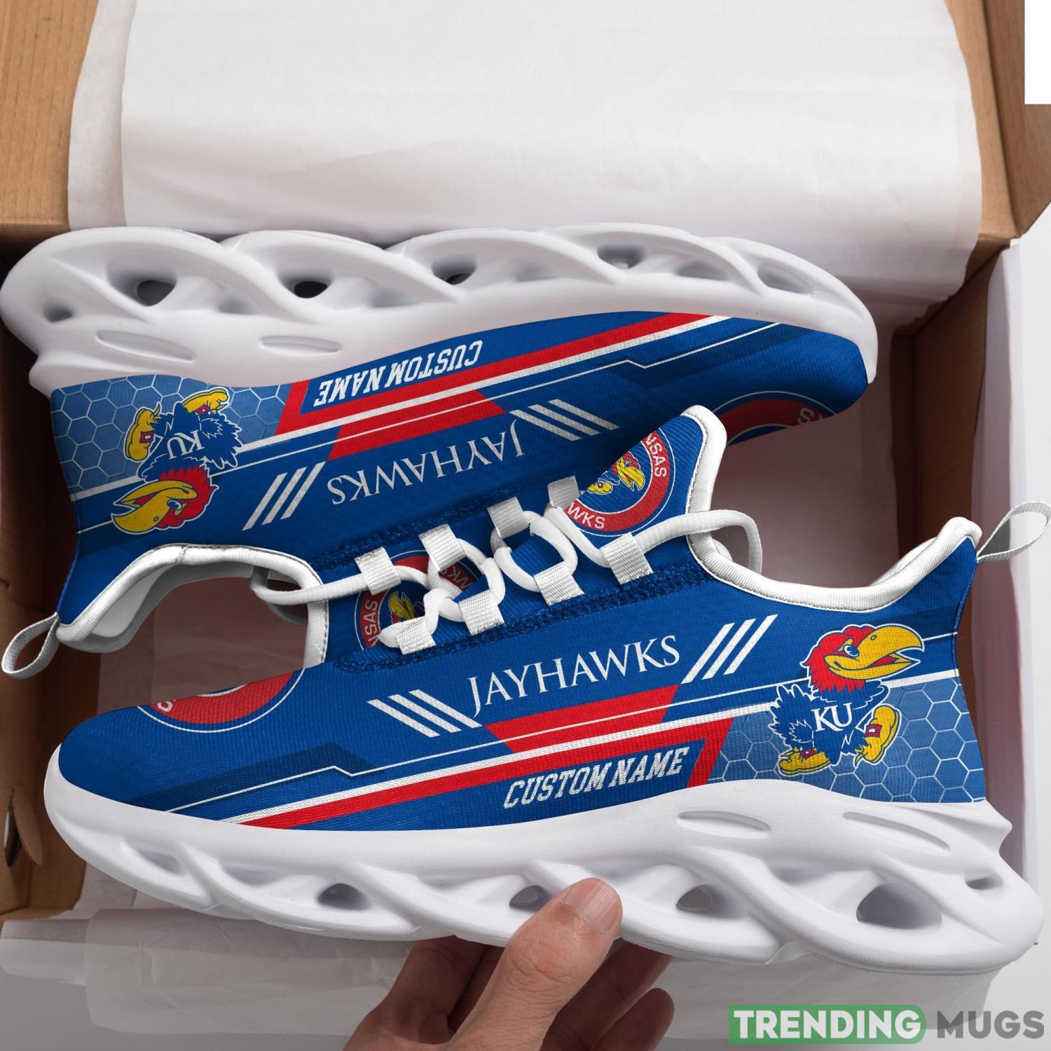 Kansas Jayhawks Custom Personalized Max Soul Sneakers Running Sports Shoes For Men Womens Product Photo 1 Kansas Jayhawks Custom Personalized Max Soul Sneakers Running Sports Shoes For Men Womens Product Photo 1