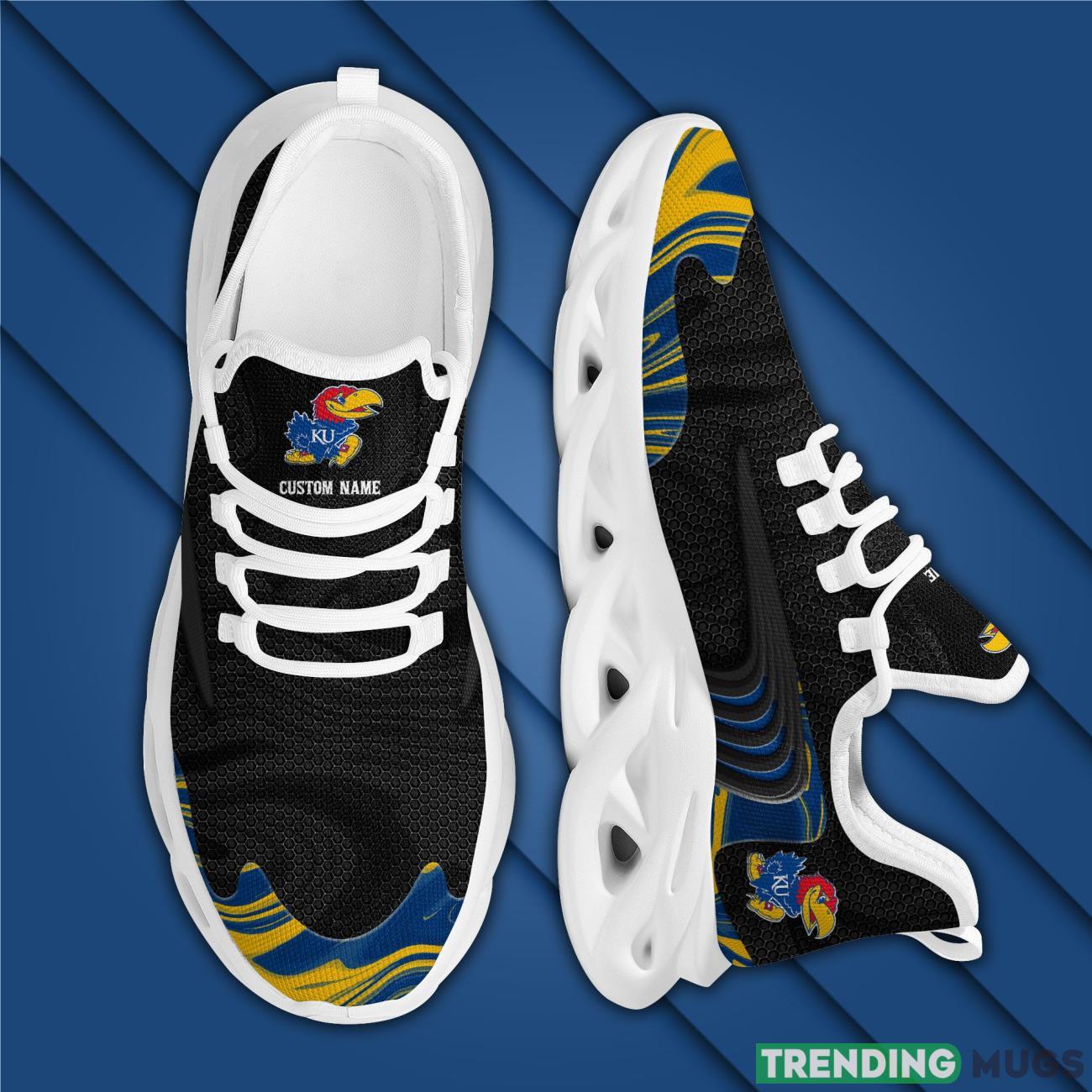Kansas Jayhawks Team Custom Personalized With Name Max Soul Sneakers Running Full Printed Sports Running Shoes Max Soul Kansas Jayhawks Team Custom Personalized With Name Max Soul Sneakers Running Full Printed Sports Running Shoes Max Soul
