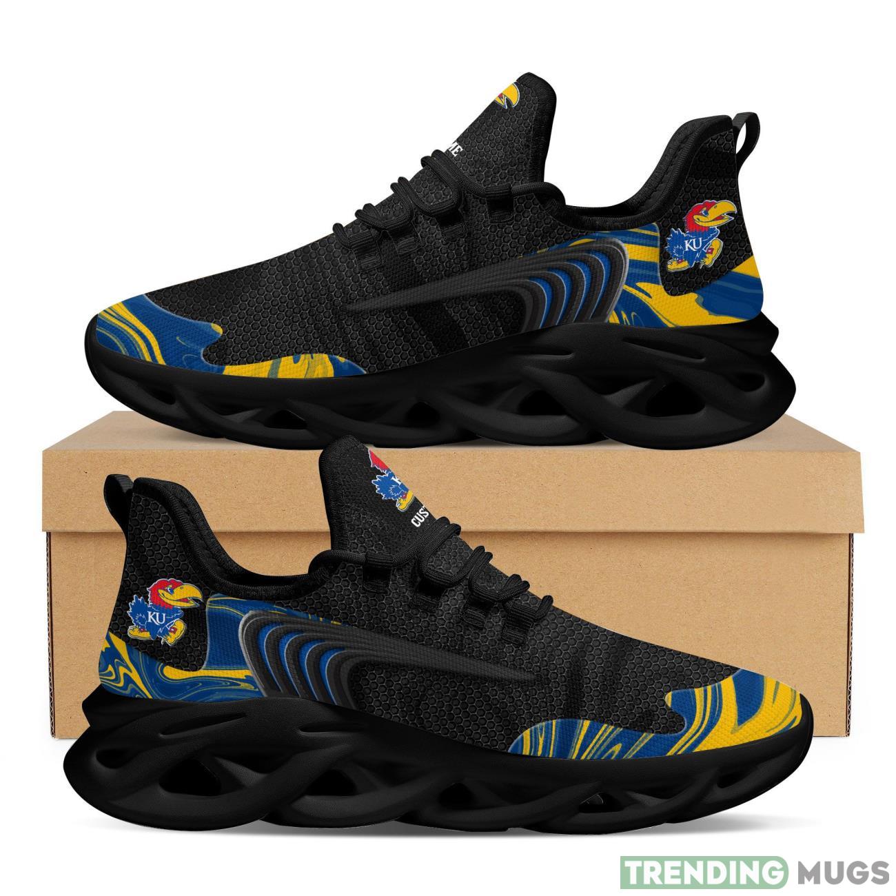 Kansas Jayhawks Team Custom Personalized With Name Max Soul Sneakers Running Full Printed Sports Running Shoes Max Soul Kansas Jayhawks Team Custom Personalized With Name Max Soul Sneakers Running Full Printed Sports Running Shoes Max Soul