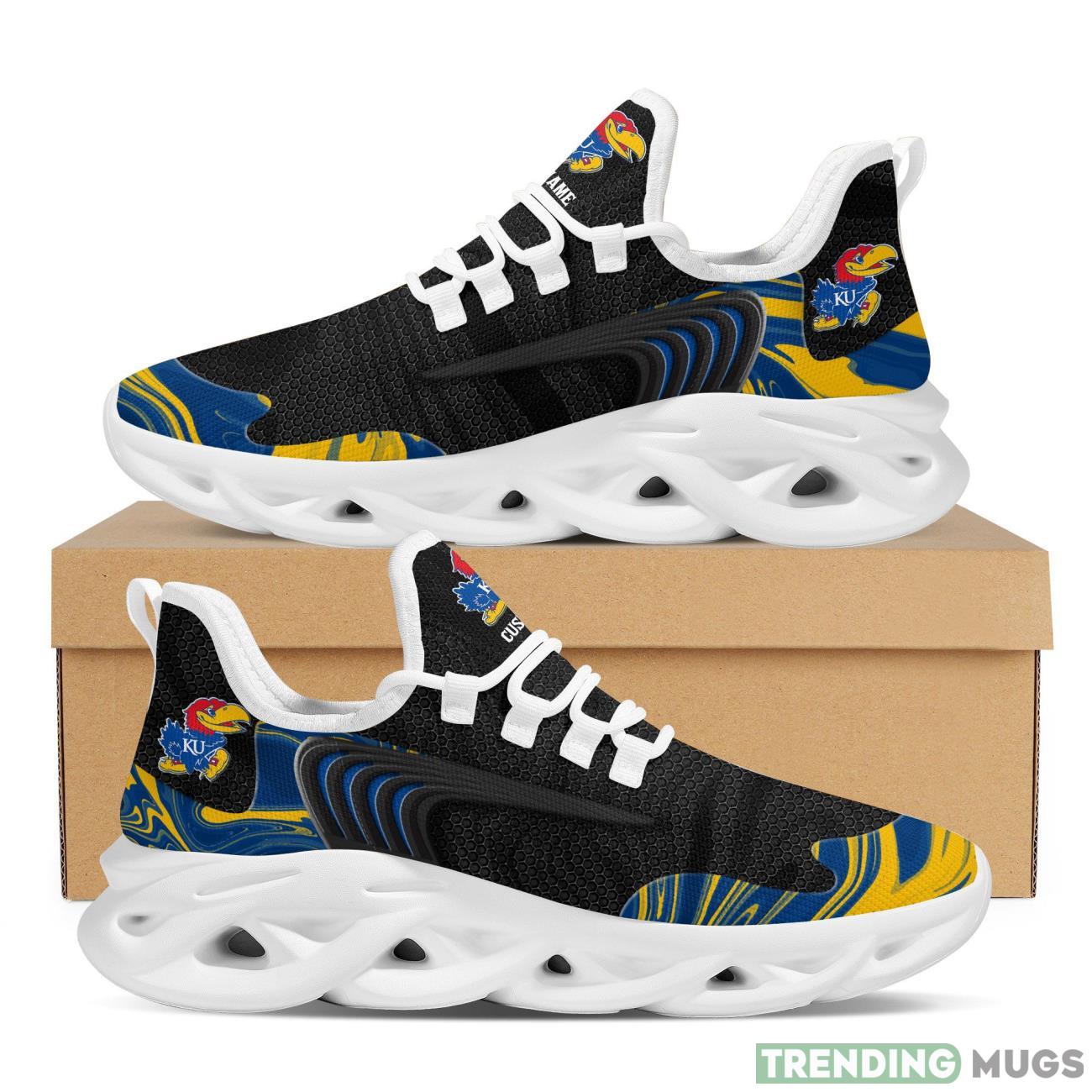 Kansas Jayhawks Team Custom Personalized With Name Max Soul Sneakers Running Full Printed Sports Running Shoes Product Photo 1 Kansas Jayhawks Team Custom Personalized With Name Max Soul Sneakers Running Full Printed Sports Running Shoes Product Photo 1