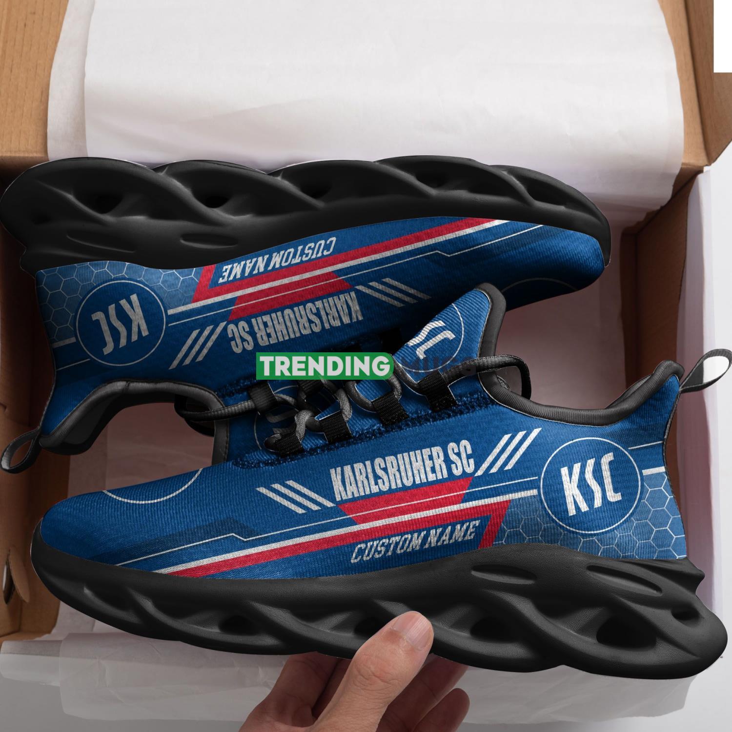 Karlsruher SC Custom Personalized Max Soul Sneakers Comfortable Men Women Shoes Max Soul Karlsruher SC Custom Personalized Max Soul Sneakers Comfortable Men Women Shoes Max Soul