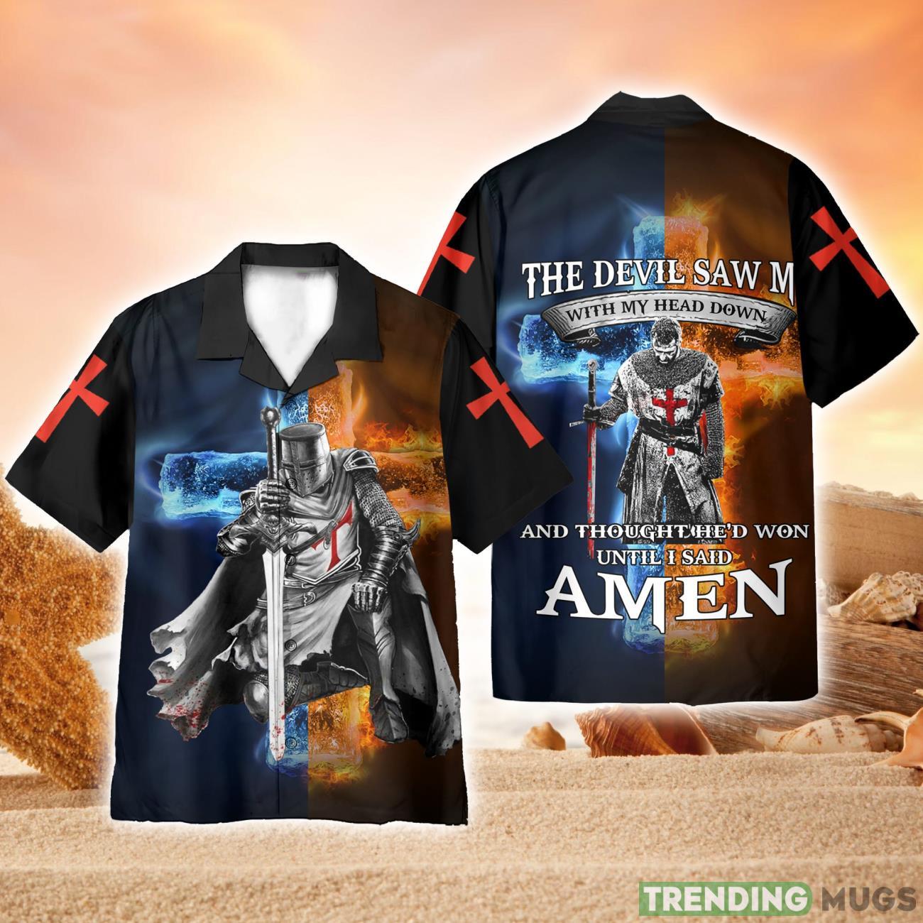 Knight Templar  Full Printed Hawaiian Shirt Beach Shirt Product Photo 1