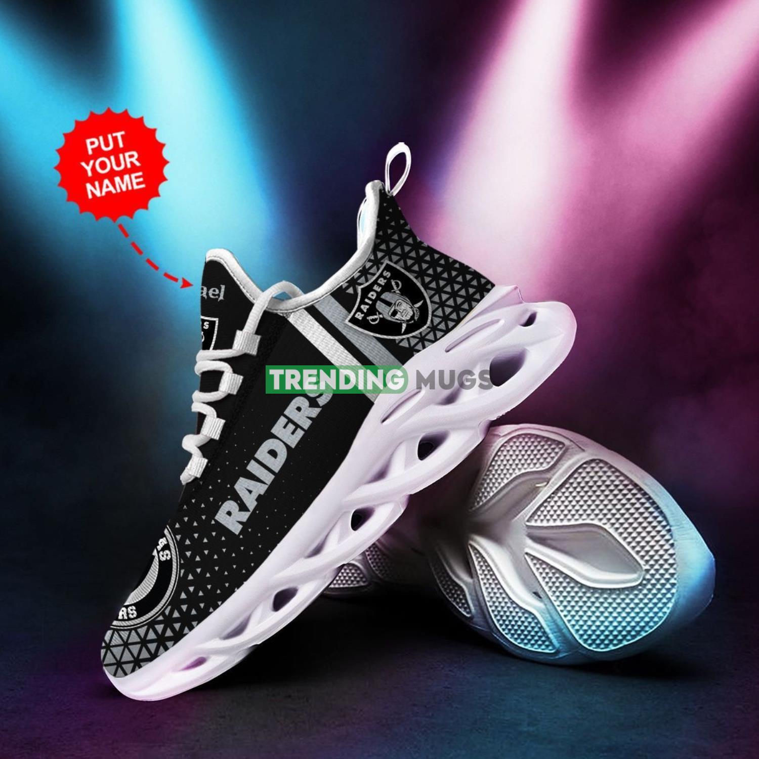 Las Vegas Raiders Custom Personalized Max Soul Sneakers Comfortable Men Women Shoes Max Soul Las Vegas Raiders Custom Personalized Max Soul Sneakers Comfortable Men Women Shoes Max Soul