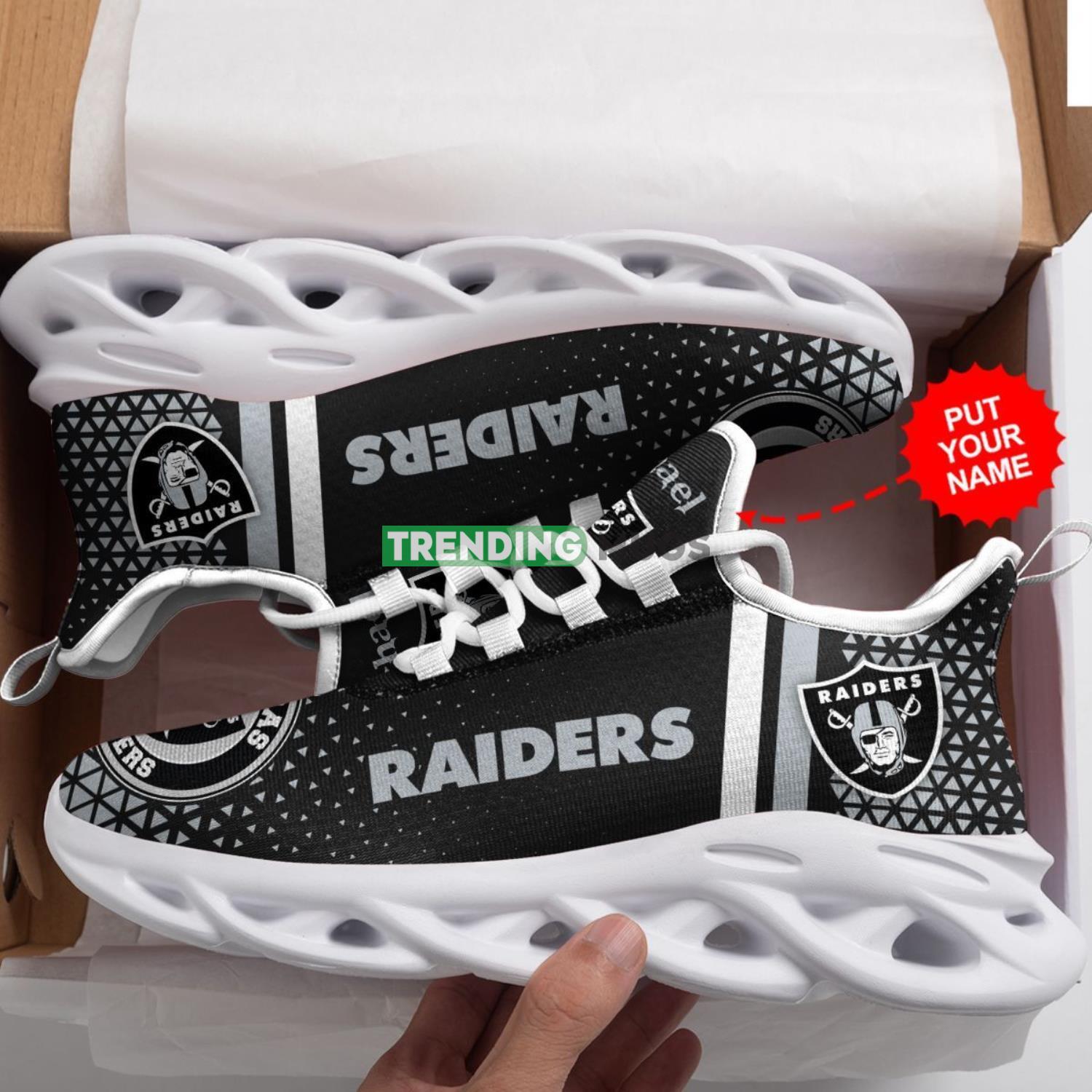 Las Vegas Raiders Custom Personalized Max Soul Sneakers Comfortable Men Women Shoes Max Soul Las Vegas Raiders Custom Personalized Max Soul Sneakers Comfortable Men Women Shoes Max Soul