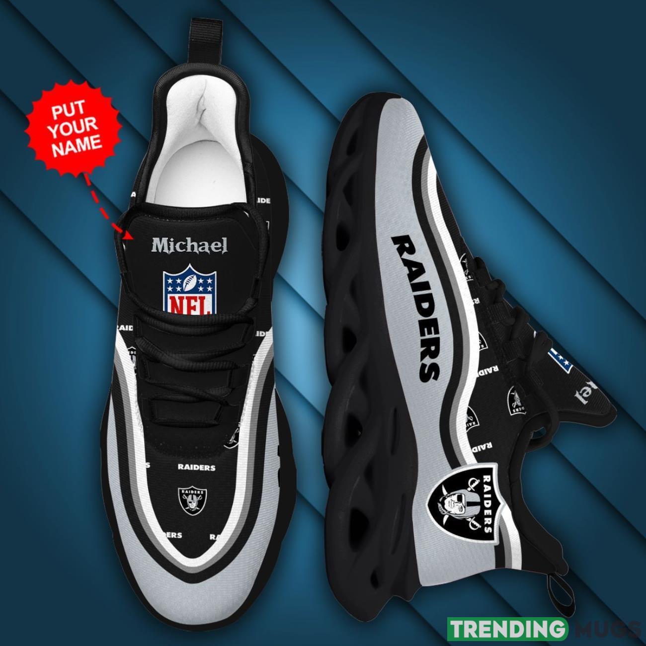 Las Vegas Raiders Custom Personalized Max Soul Sneakers Running Full Printed Sports Running Shoes Max Soul Las Vegas Raiders Custom Personalized Max Soul Sneakers Running Full Printed Sports Running Shoes Max Soul