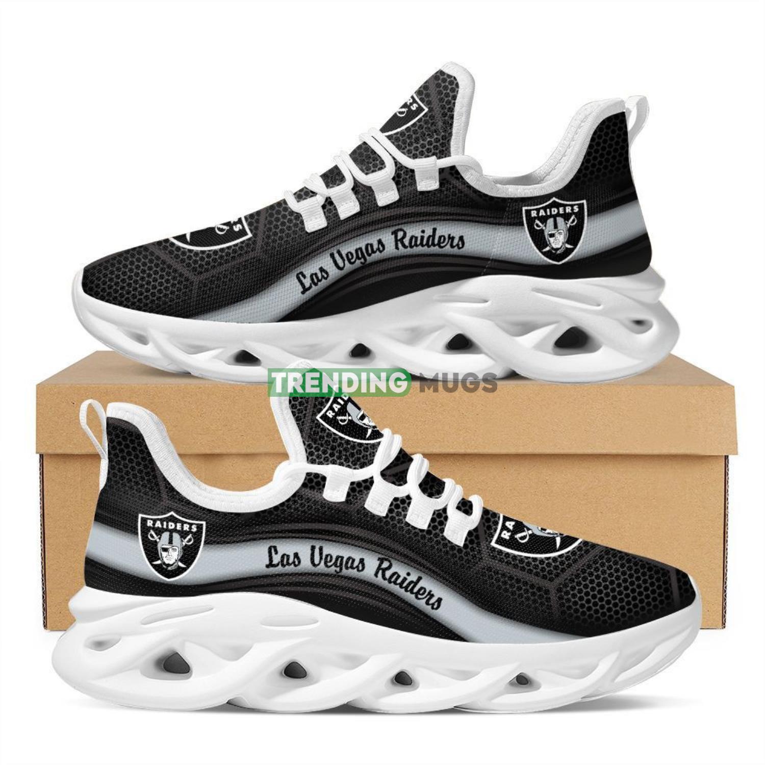 Las Vegas Raiders Max Soul Sneakers Comfortable Men Women Shoes Max Soul Las Vegas Raiders Max Soul Sneakers Comfortable Men Women Shoes Max Soul