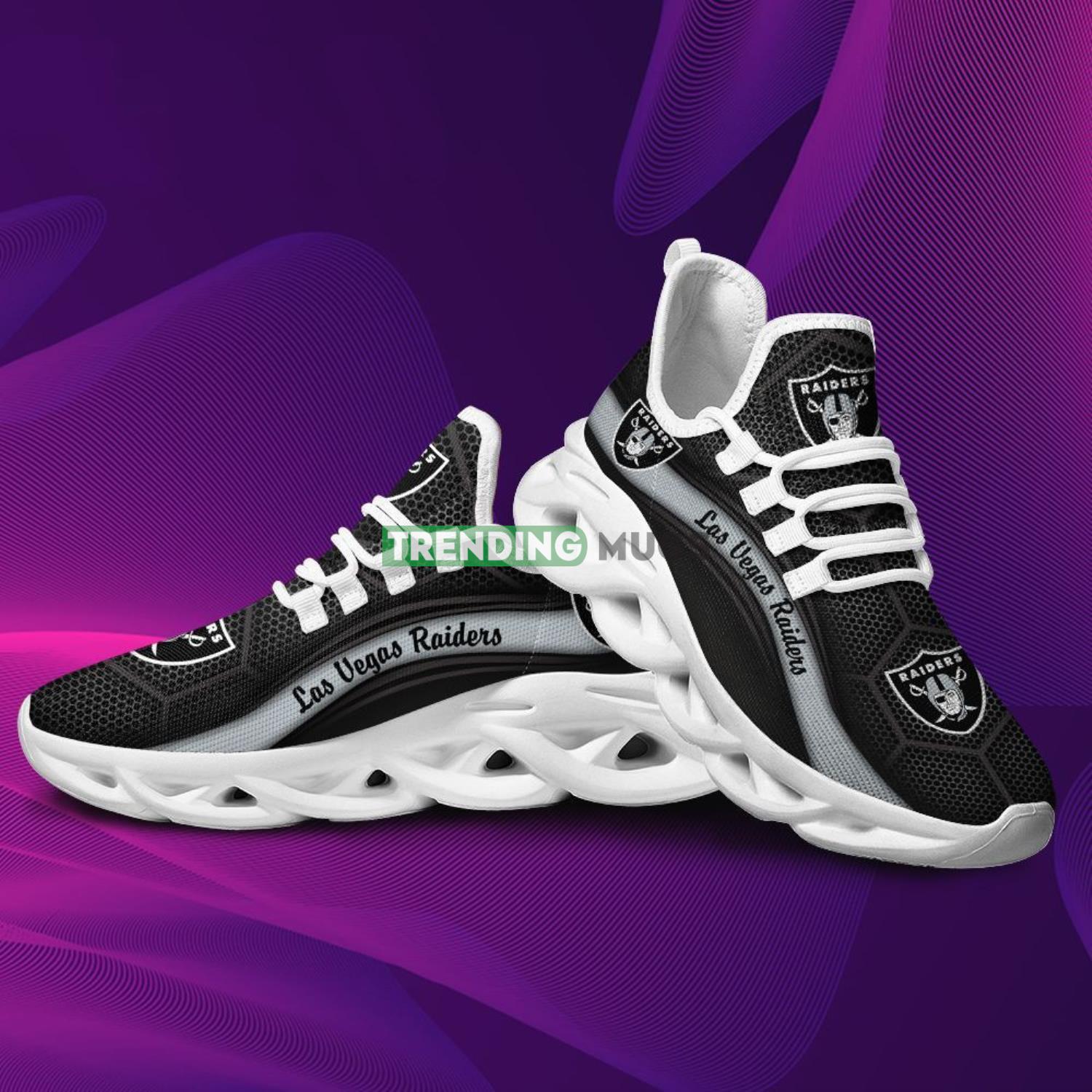 Las Vegas Raiders Max Soul Sneakers Comfortable Men Women Shoes Max Soul Las Vegas Raiders Max Soul Sneakers Comfortable Men Women Shoes Max Soul