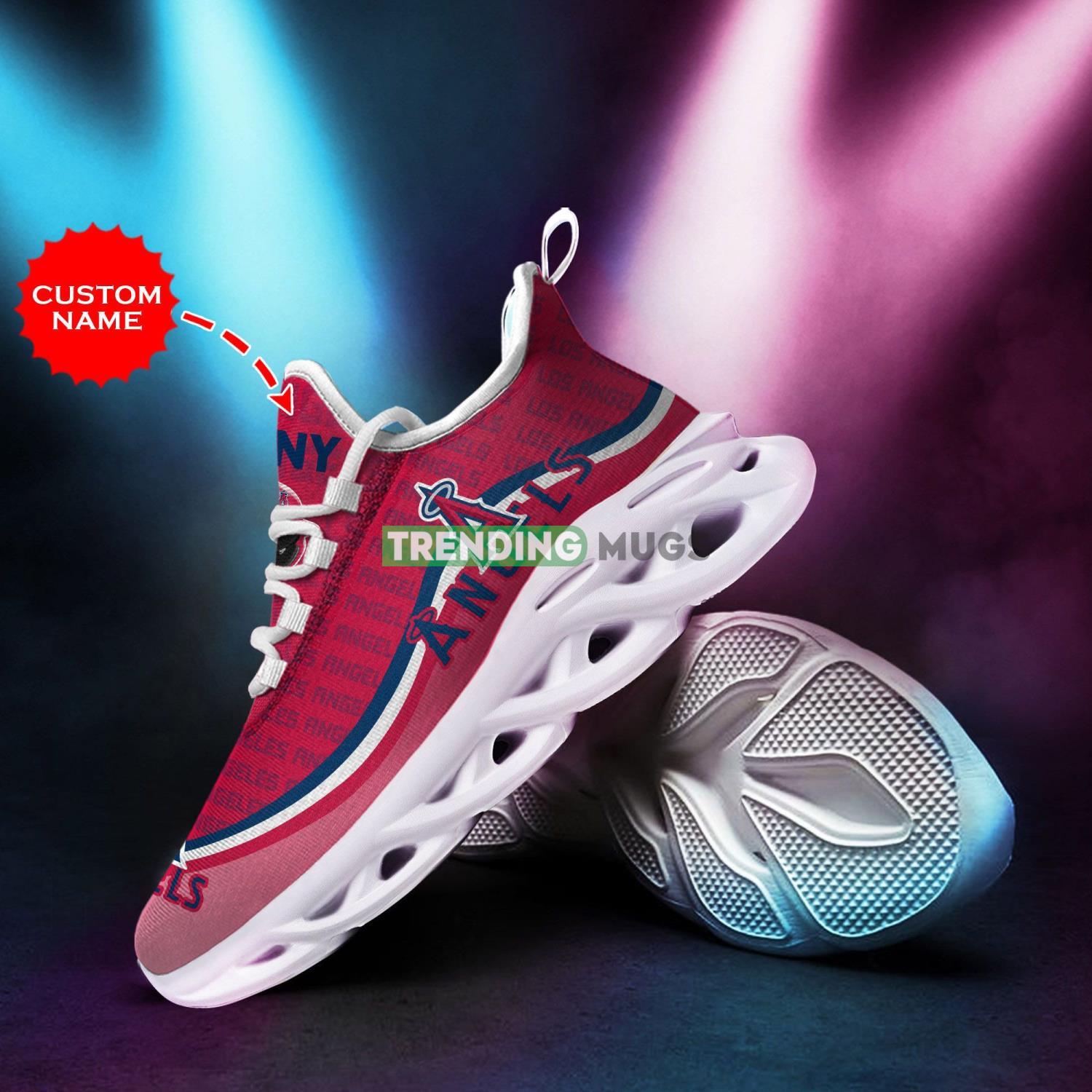 Los Angeles Angels Custom Personalized Max Soul Sneakers Comfortable Men Women Shoes Max Soul Los Angeles Angels Custom Personalized Max Soul Sneakers Comfortable Men Women Shoes Max Soul