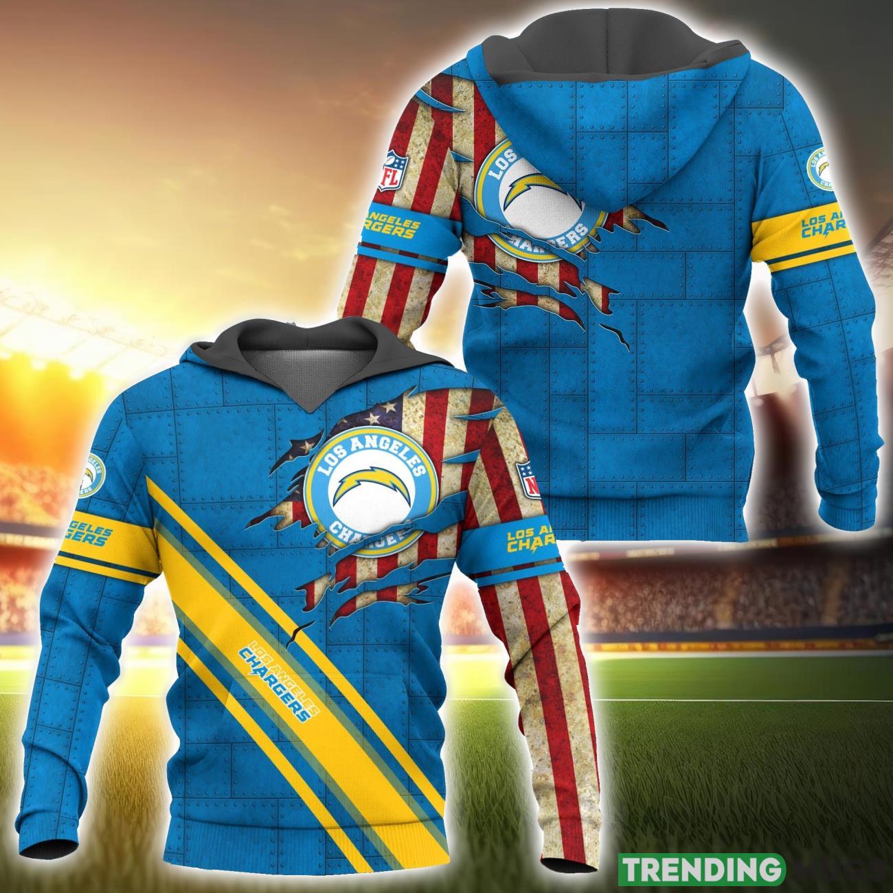 Los Angeles Chargers NFL Sport Team 3D Hoodie For Fans Product Photo 1 Los Angeles Chargers NFL Sport Team 3D Hoodie For Fans Product Photo 1