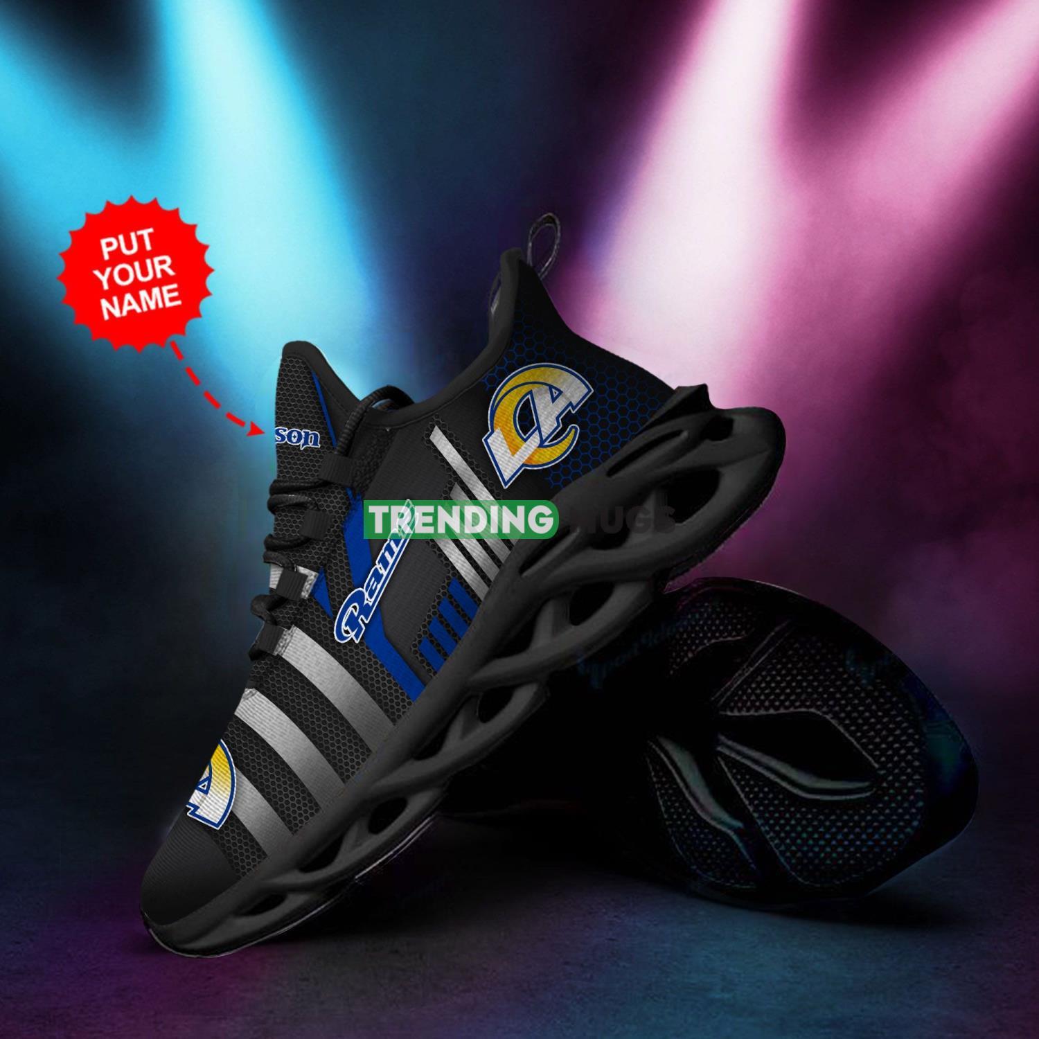 Los Angeles Rams Custom Personalized Max Soul Sneakers Comfortable Men Women Shoes Max Soul Los Angeles Rams Custom Personalized Max Soul Sneakers Comfortable Men Women Shoes Max Soul