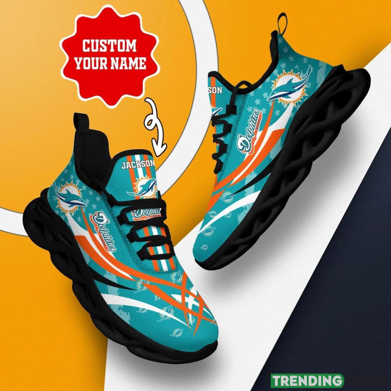 Miami Dolphins NFL Football Fans Max Soul Shoes Sneakers Personalized Name Gifts Men Women Shoes Max Soul Miami Dolphins NFL Football Fans Max Soul Shoes Sneakers Personalized Name Gifts Men Women Shoes Max Soul