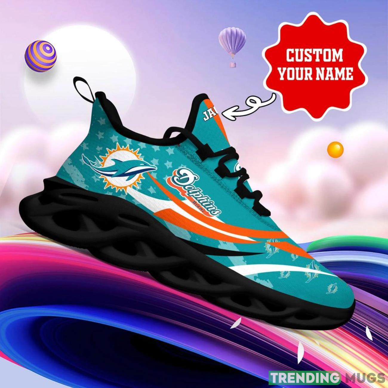 Miami Dolphins NFL Football Fans Max Soul Shoes Sneakers Personalized Name Gifts Men Women Shoes Max Soul Miami Dolphins NFL Football Fans Max Soul Shoes Sneakers Personalized Name Gifts Men Women Shoes Max Soul