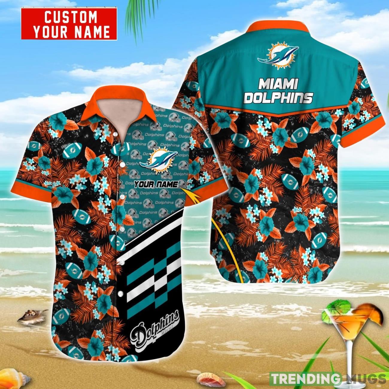 Miami Dolphins NFL Hawaiian shirt Personalized Name Special Gift For Summer Vacation Product Photo 1 Miami Dolphins NFL Hawaiian shirt Personalized Name Special Gift For Summer Vacation Product Photo 1