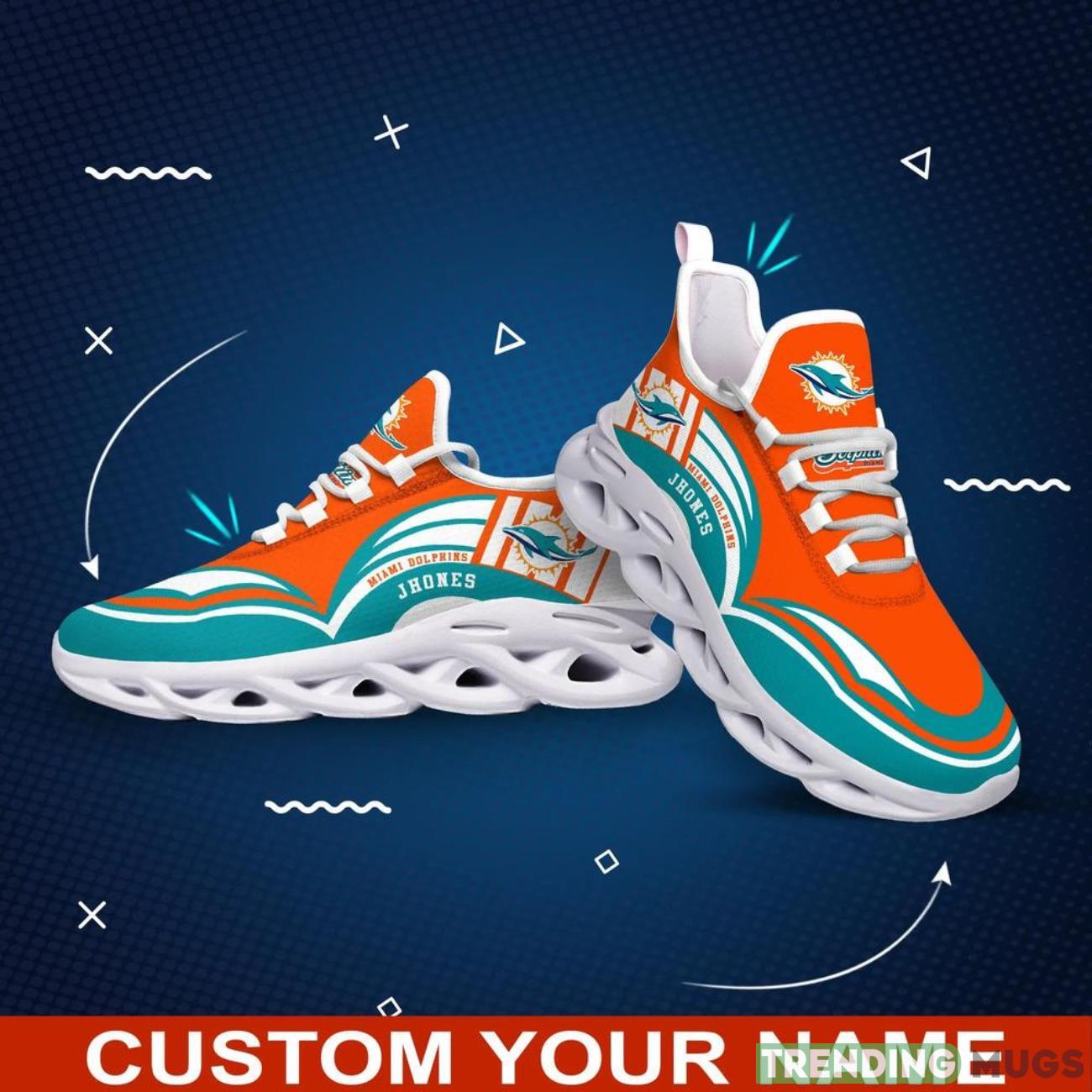 Miami Dolphins NFL Max Soul Shoes Custom Name National Football League Fans Gifts For NFL Fans Max Soul Miami Dolphins NFL Max Soul Shoes Custom Name National Football League Fans Gifts For NFL Fans Max Soul