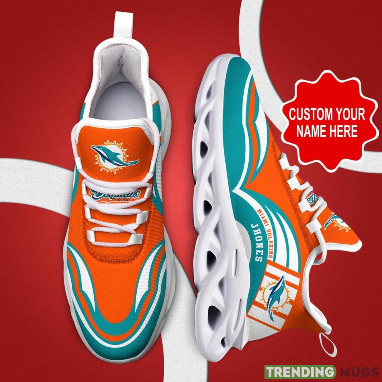 Miami Dolphins NFL Max Soul Shoes Custom Name National Football League Fans Gifts For NFL Fans Max Soul Miami Dolphins NFL Max Soul Shoes Custom Name National Football League Fans Gifts For NFL Fans Max Soul
