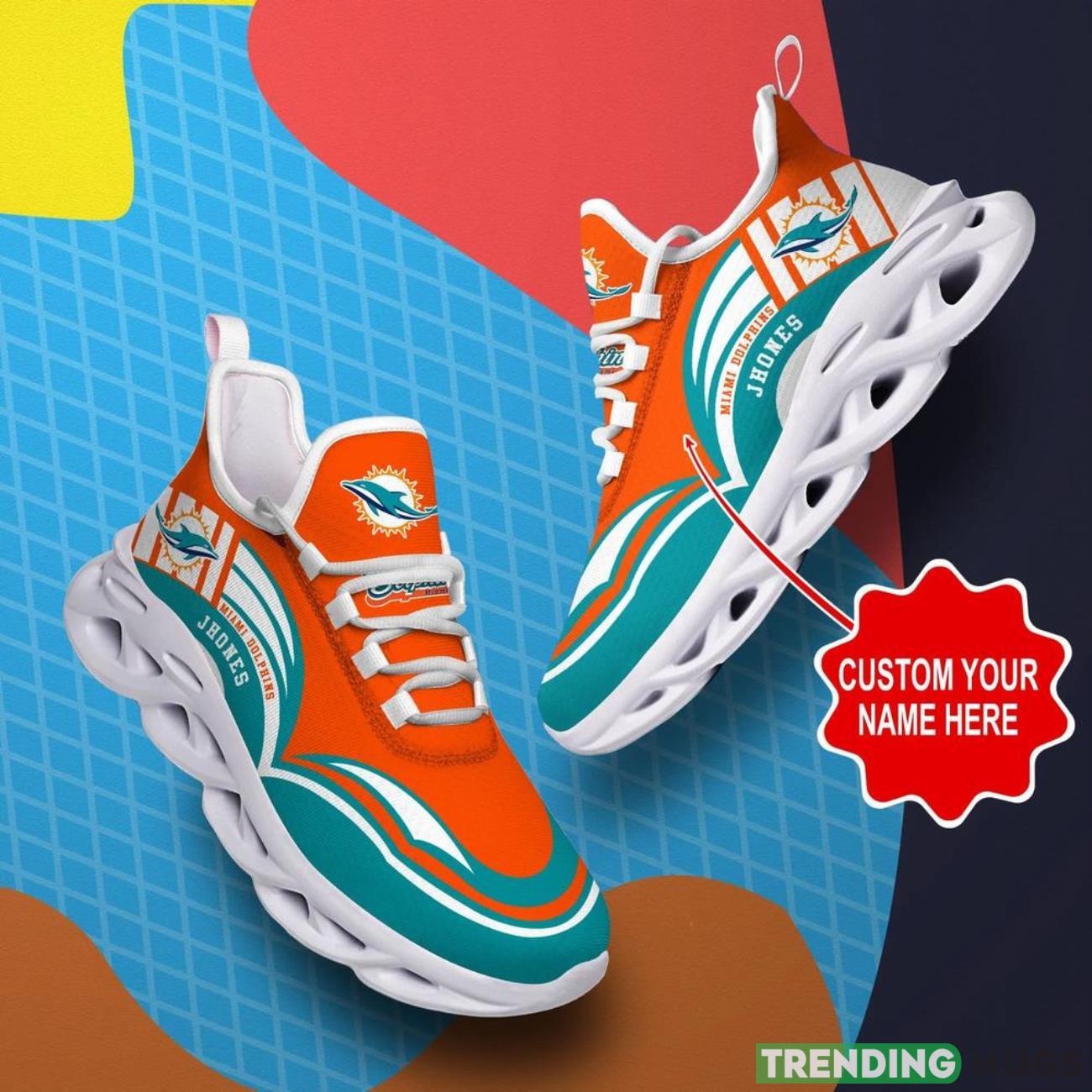 Miami Dolphins NFL Max Soul Shoes Custom Name National Football League Fans Gifts For NFL Fans Max Soul Miami Dolphins NFL Max Soul Shoes Custom Name National Football League Fans Gifts For NFL Fans Max Soul
