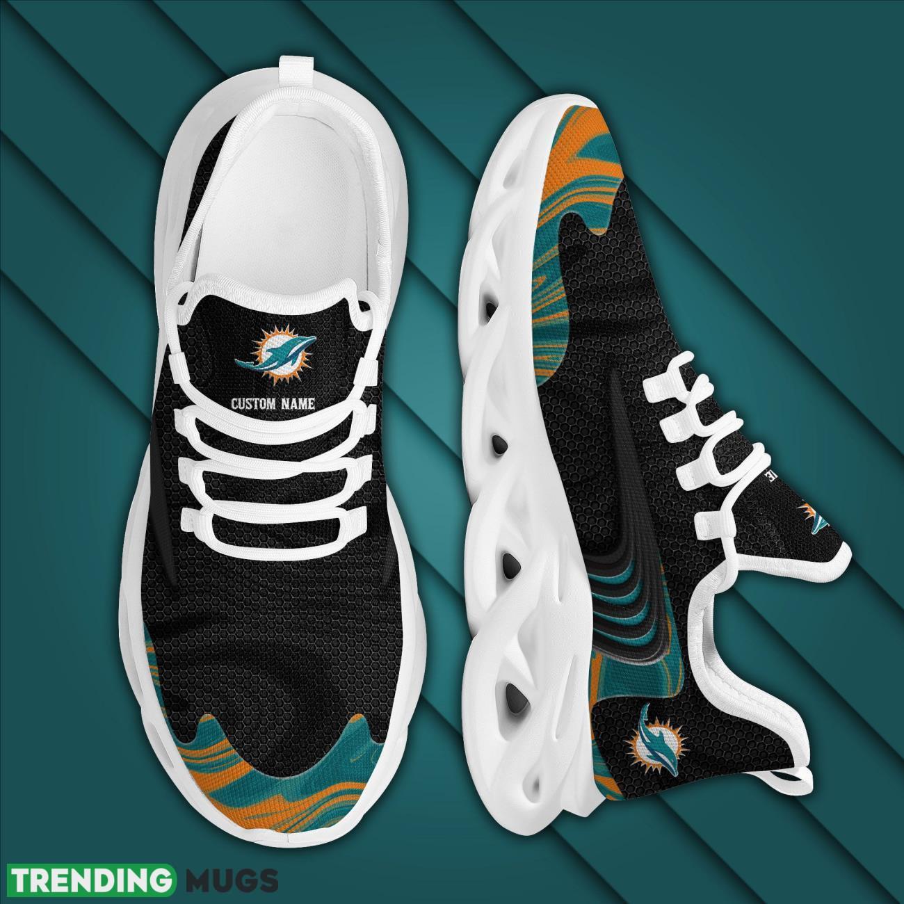Miami Dolphins Team Custom Personalized With Name Max Soul Sneakers Running Sports Gift Max Soul Miami Dolphins Team Custom Personalized With Name Max Soul Sneakers Running Sports Gift Max Soul