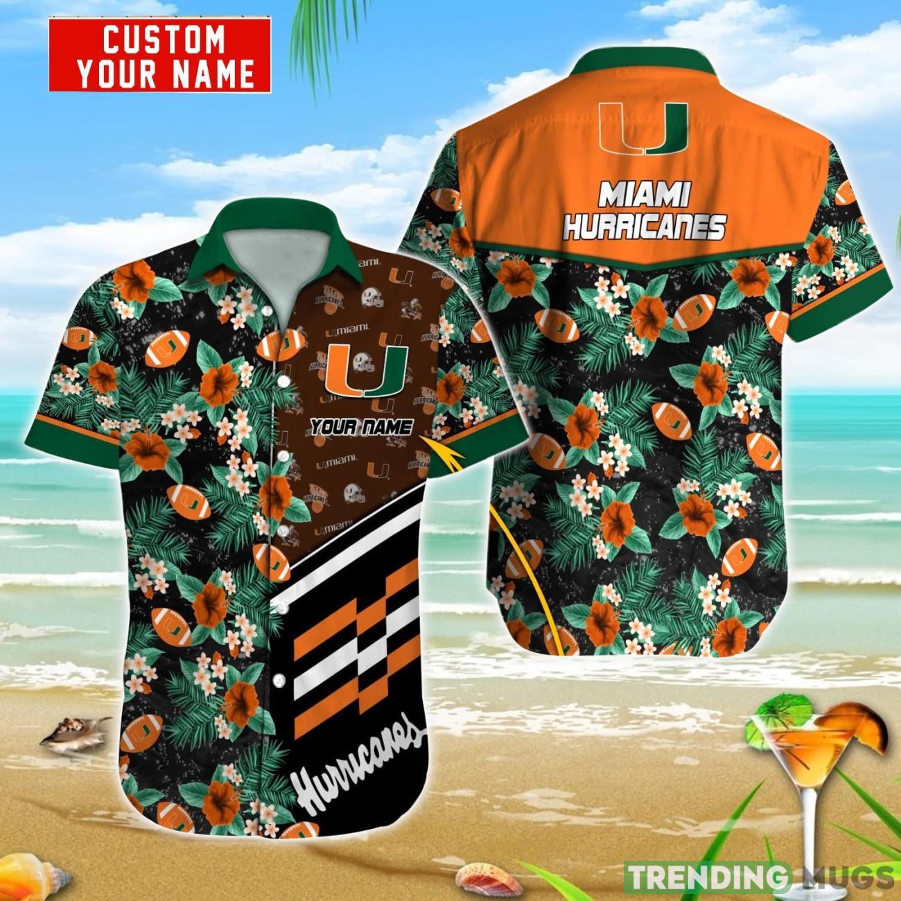Miami Hurricanes NCAA1 Hawaiian shirt Personalized Name Special Gift For Summer Vacation Product Photo 1 Miami Hurricanes NCAA1 Hawaiian shirt Personalized Name Special Gift For Summer Vacation Product Photo 1