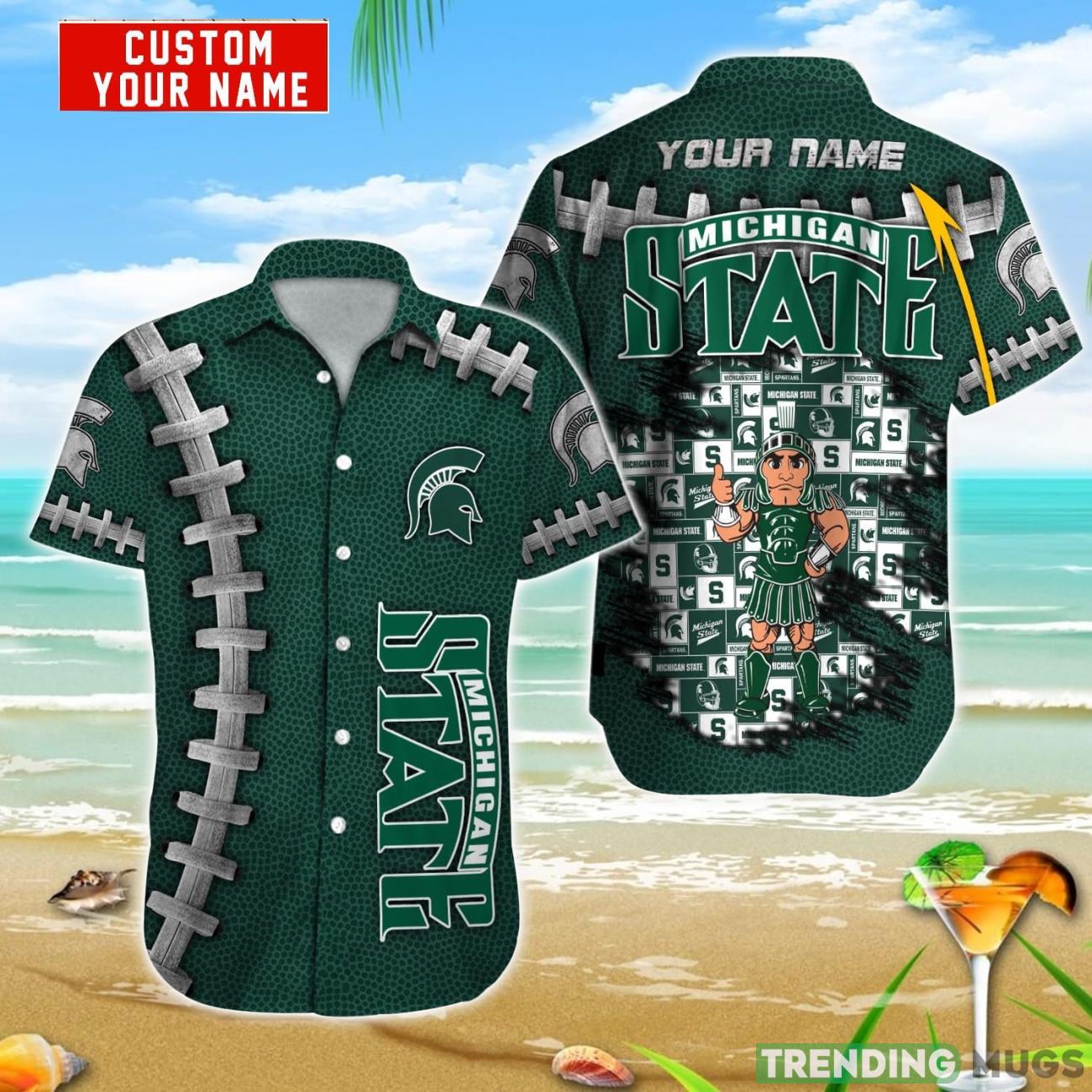 Michigan State Spartans NCAA1 Custom Name Hawaiian Shirt Aloha Beach Summer Gift For Fans Product Photo 1 Michigan State Spartans NCAA1 Custom Name Hawaiian Shirt Aloha Beach Summer Gift For Fans Product Photo 1