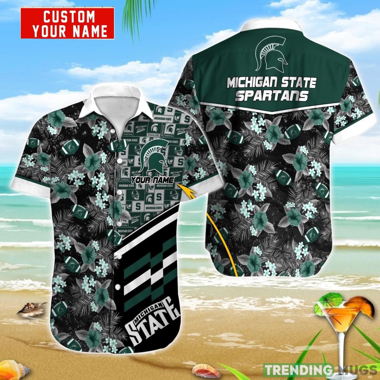 Michigan State Spartans NCAA1 Hawaiian shirt Personalized Name Special Gift For Summer Vacation Product Photo 1 Michigan State Spartans NCAA1 Hawaiian shirt Personalized Name Special Gift For Summer Vacation Product Photo 1