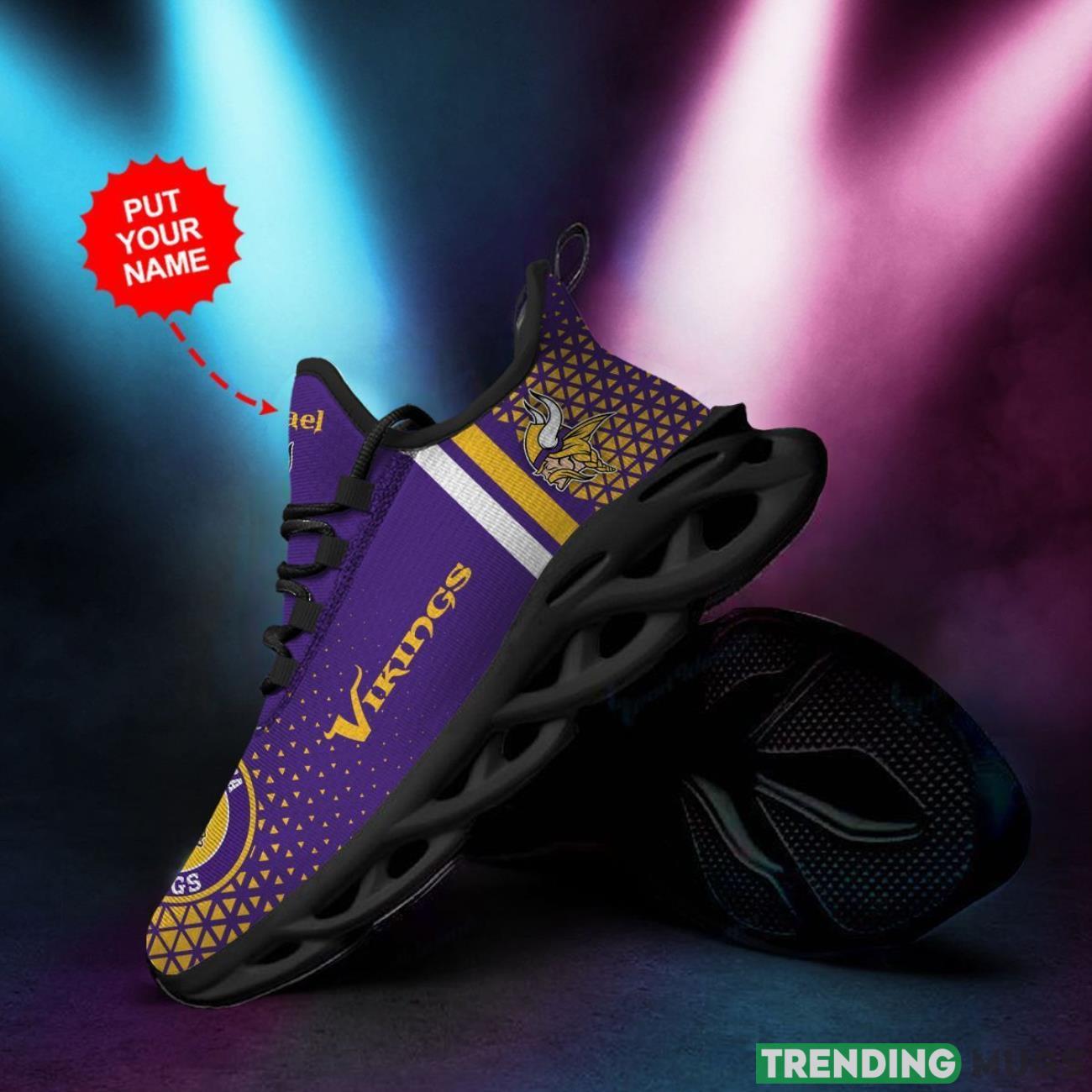 Minnesota Vikings Custom Personalized Max Soul Sneakers Running Full Printed Sports Running Shoes Max Soul Minnesota Vikings Custom Personalized Max Soul Sneakers Running Full Printed Sports Running Shoes Max Soul