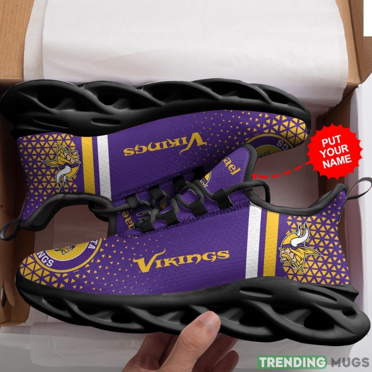 Minnesota Vikings Custom Personalized Max Soul Sneakers Running Full Printed Sports Running Shoes Max Soul Minnesota Vikings Custom Personalized Max Soul Sneakers Running Full Printed Sports Running Shoes Max Soul