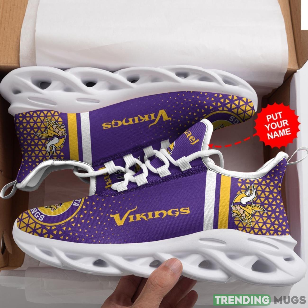 Minnesota Vikings Custom Personalized Max Soul Sneakers Running Full Printed Sports Running Shoes Max Soul Minnesota Vikings Custom Personalized Max Soul Sneakers Running Full Printed Sports Running Shoes Max Soul