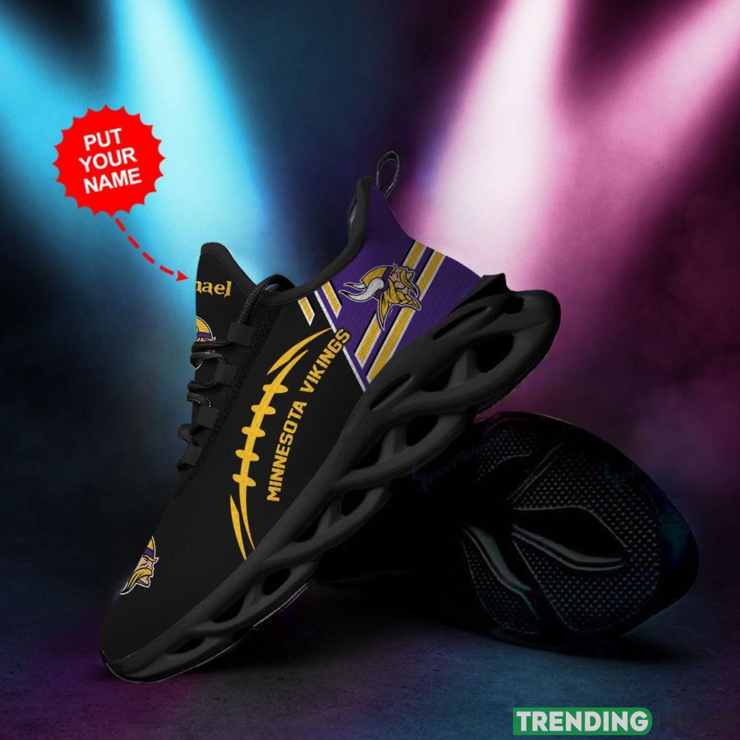 Minnesota Vikings Custom Personalized Max Soul Sneakers Running Sports Shoes For Men Women Product Photo 1 Minnesota Vikings Custom Personalized Max Soul Sneakers Running Sports Shoes For Men Women Product Photo 1
